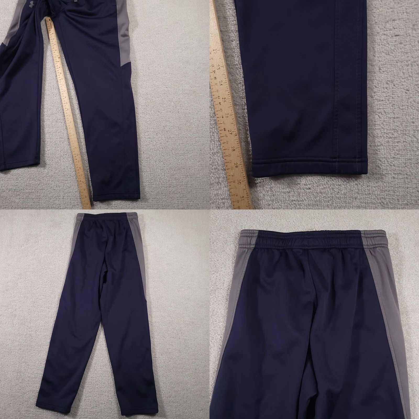 Under Armour VINTAGE Under Armour Sweatpants Mens S Loose Navy Blue Cold Gear Pockets Drawstring Size US 29 - 9 Thumbnail