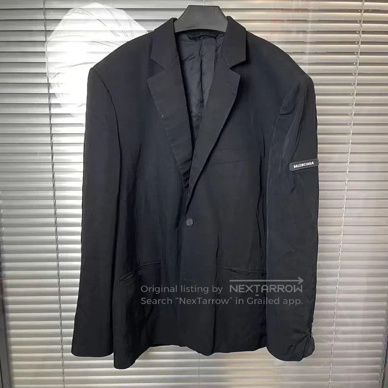 Balenciaga Sleeve Badge Wide Fit Suit
