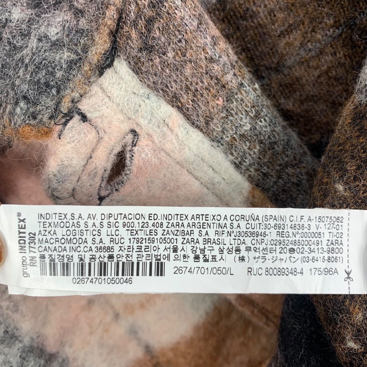Zara ZARA Casualwear Designer Checkered Wool Crop Sweater Jacket Size L / US 10 / IT 46 - 8 Thumbnail