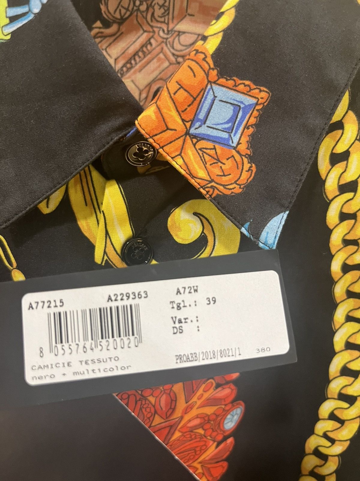 Versace floral chain print shirt collar size39 Size US M / EU 48-50 / 2 - 9 Thumbnail