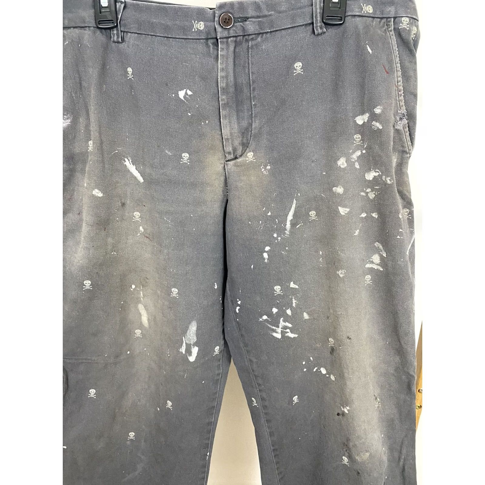 Vintage VINTAGE GH Bass & Co Pants Men 36x32 Charcoal Skate Chino Fading Distressed Crossbones Gradient Sun AOP 90s Size US 36 / EU 52 - 4 Thumbnail