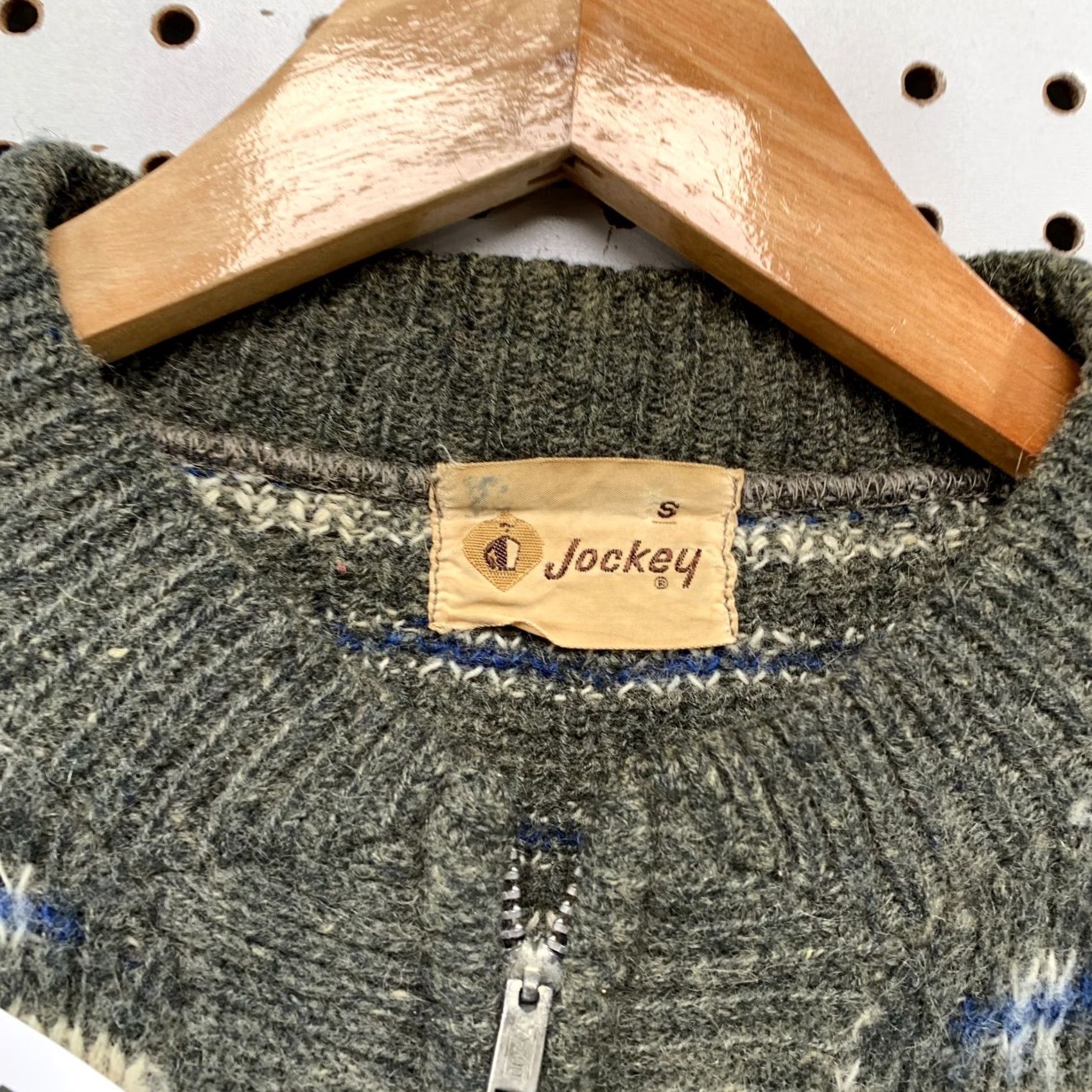 Jockey VINTAGE Jockey Cardigan Sweater Womens Fits Medium Argyle Gray 80s Size M / US 6-8 / IT 42-44 - 2 Thumbnail