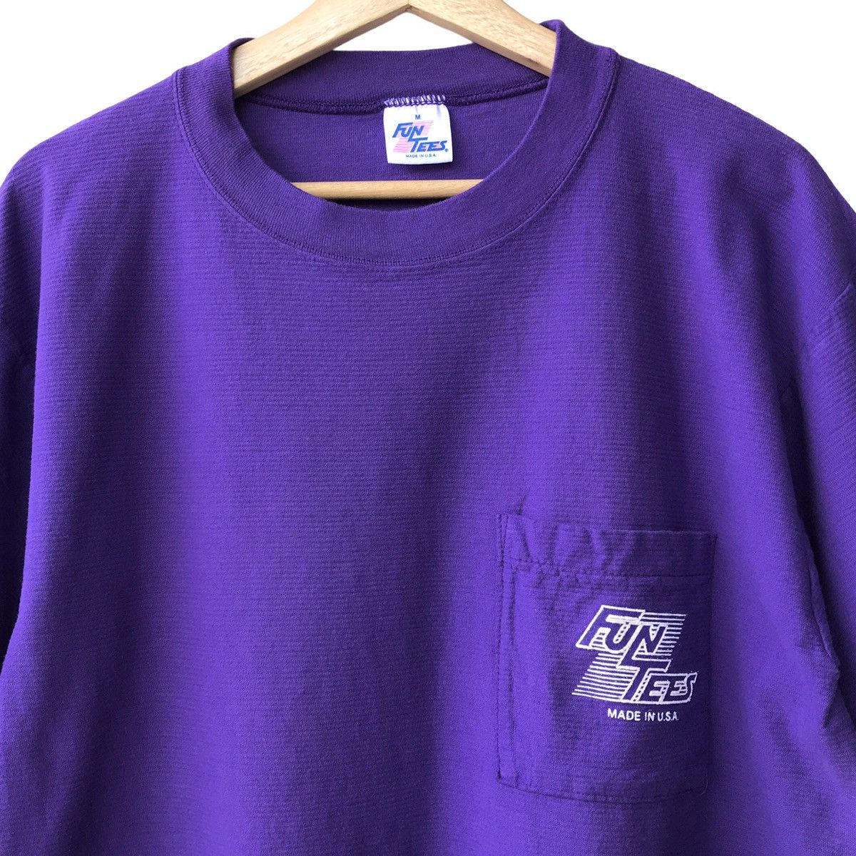 Vintage Fun Tees USA Vintage 1990s Basic Pocket Logo Tee Size US M / EU 48-50 / 2 - 3 Thumbnail