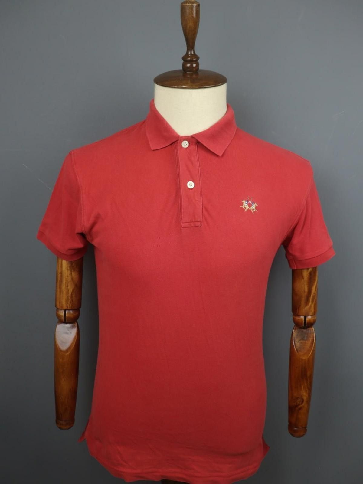 La Martina LA MARTINA Red Cotton Collared Slim Fit Polo Shirt Size M Size US M / EU 48-50 / 2 - 11 Thumbnail