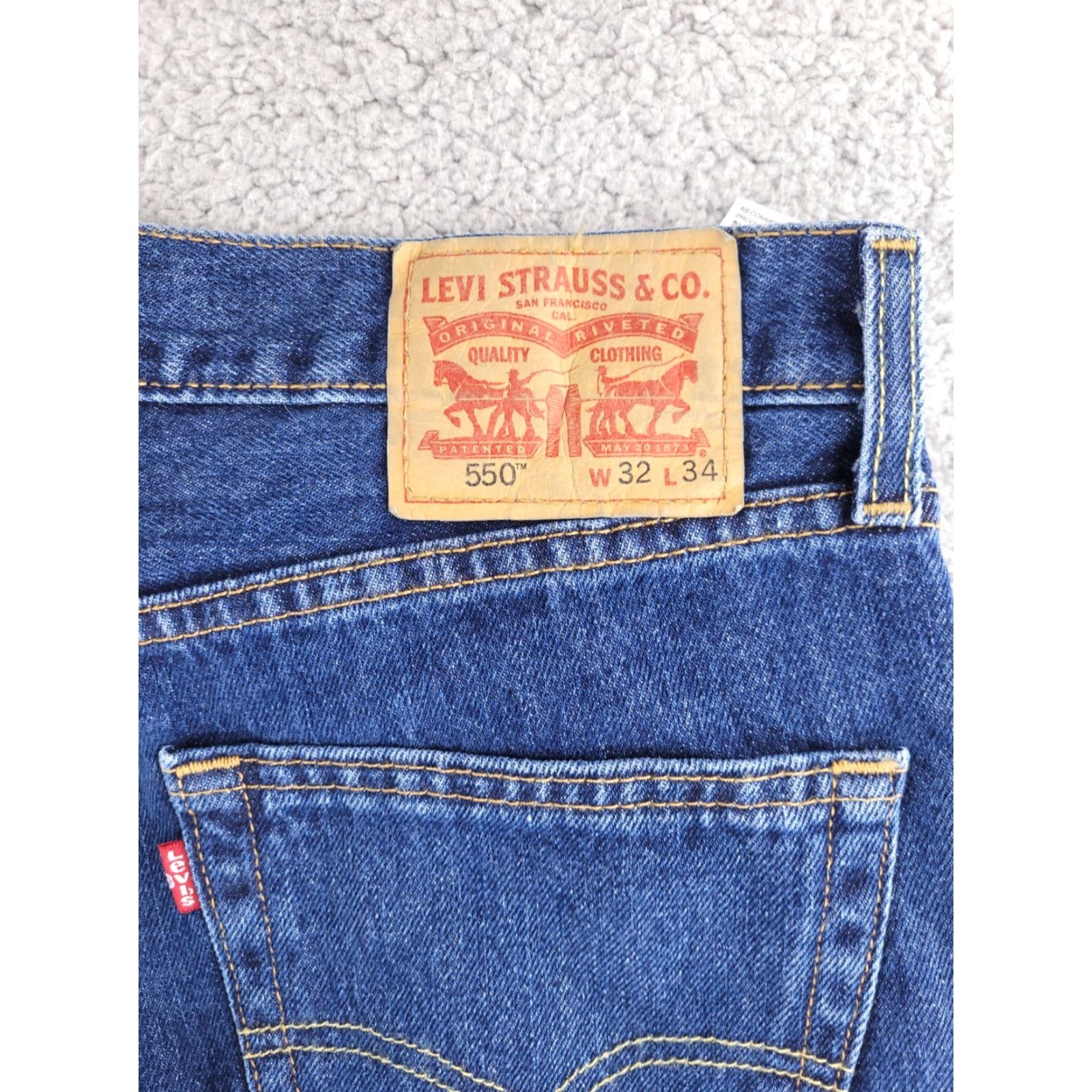 Levi's Levi's 550 Jeans Mens 34x35 Blue Slim Straight Medium Wash Blue Denim Jeans Slim Jeans Mens DJN Size US 34 / EU 50 - 3 Thumbnail