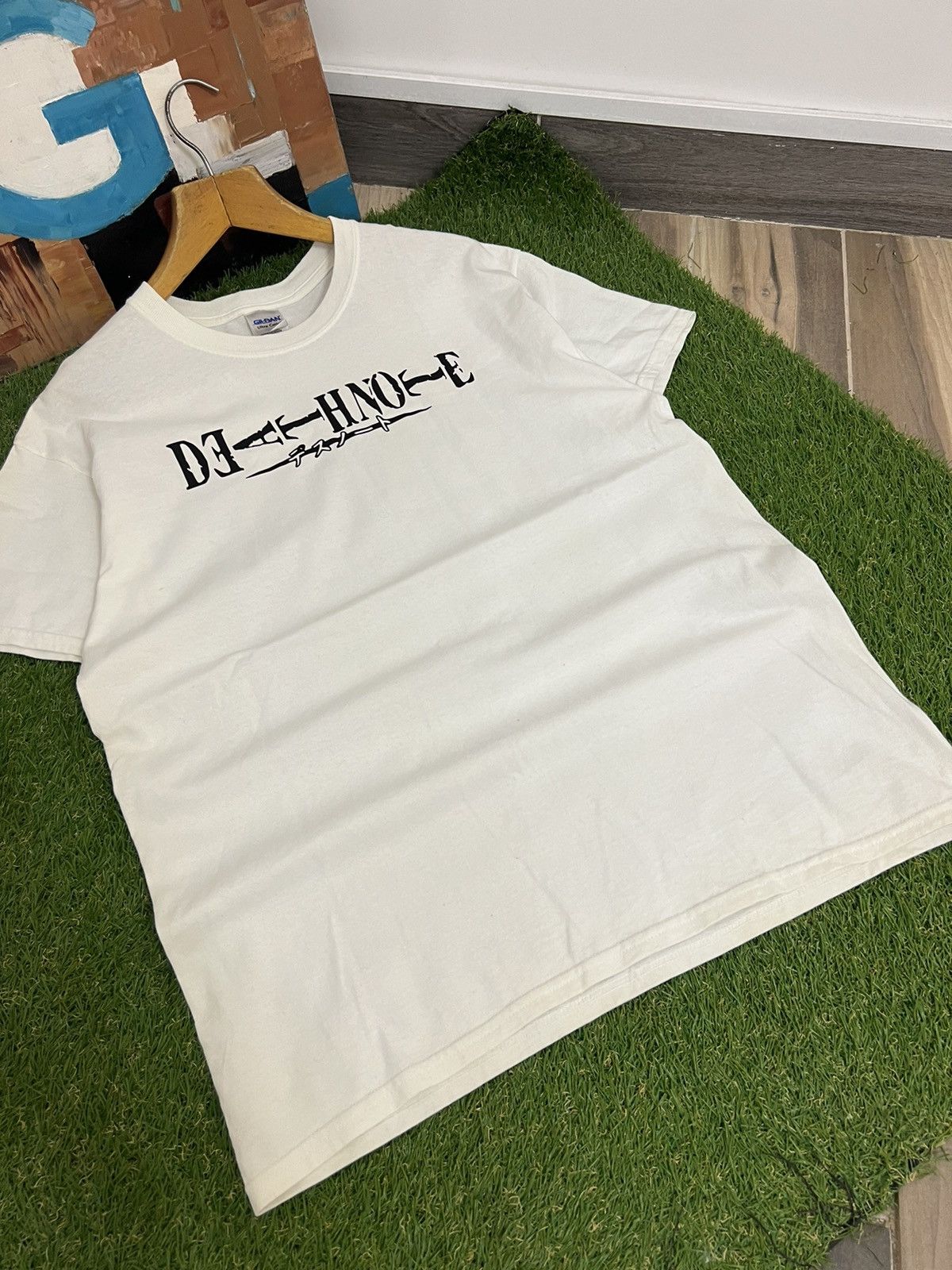 Other Vintage White Tee T-Shirt Japan Anime Print Death Note Size US L / EU 52-54 / 3 - 4 Thumbnail