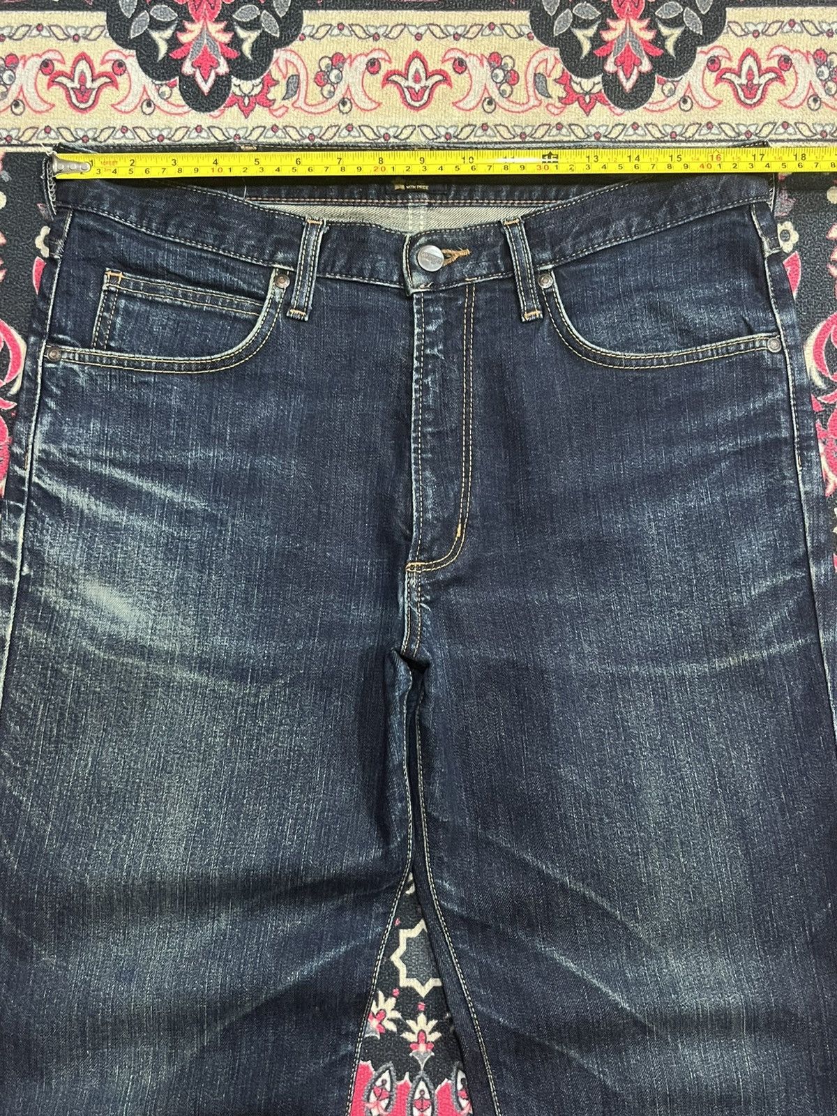 Wrangler Vintage Wrangler Dark Blue Washed Straight Leg Jeans Size US 33 - 13 Thumbnail