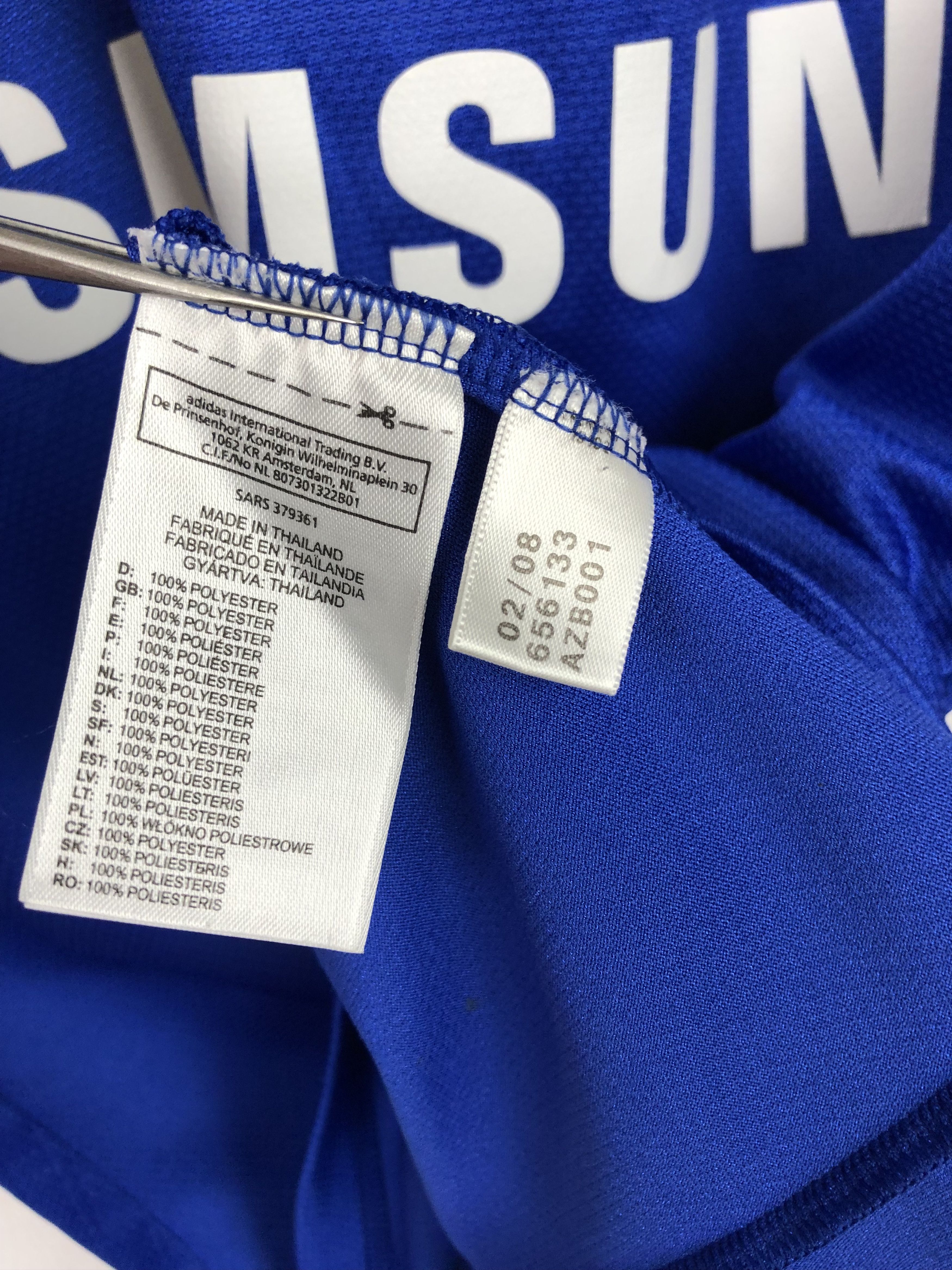 Adidas Chelsea Home football shirt 2008 Soccer Adidas Jersey Trikot Size US L / EU 52-54 / 3 - 6 Thumbnail