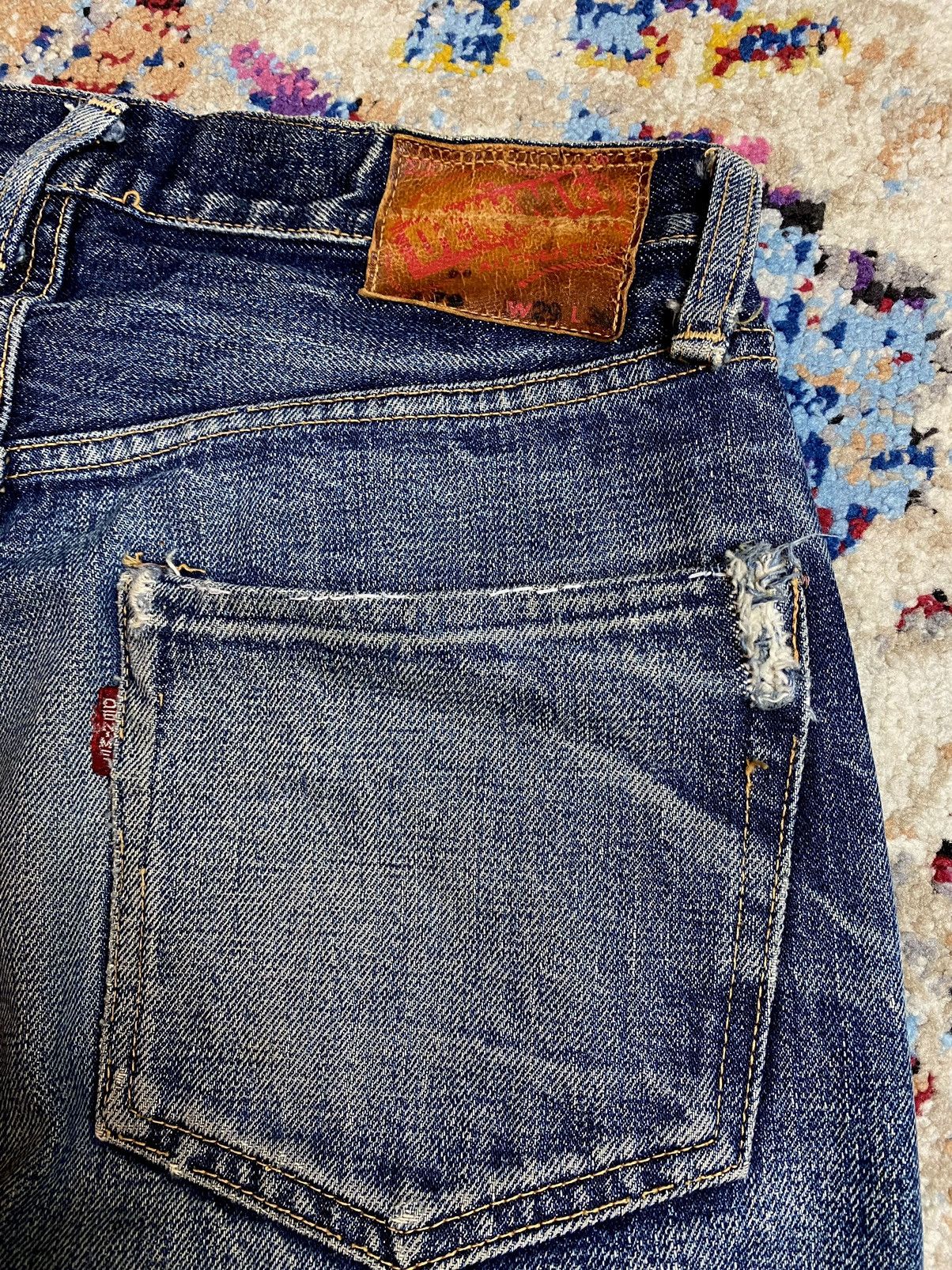Denime × Vintage 90s Denime Orizzonti WWII 501 Style Hidden Rivette Jeans Size US 28 / EU 44 - 5 Thumbnail