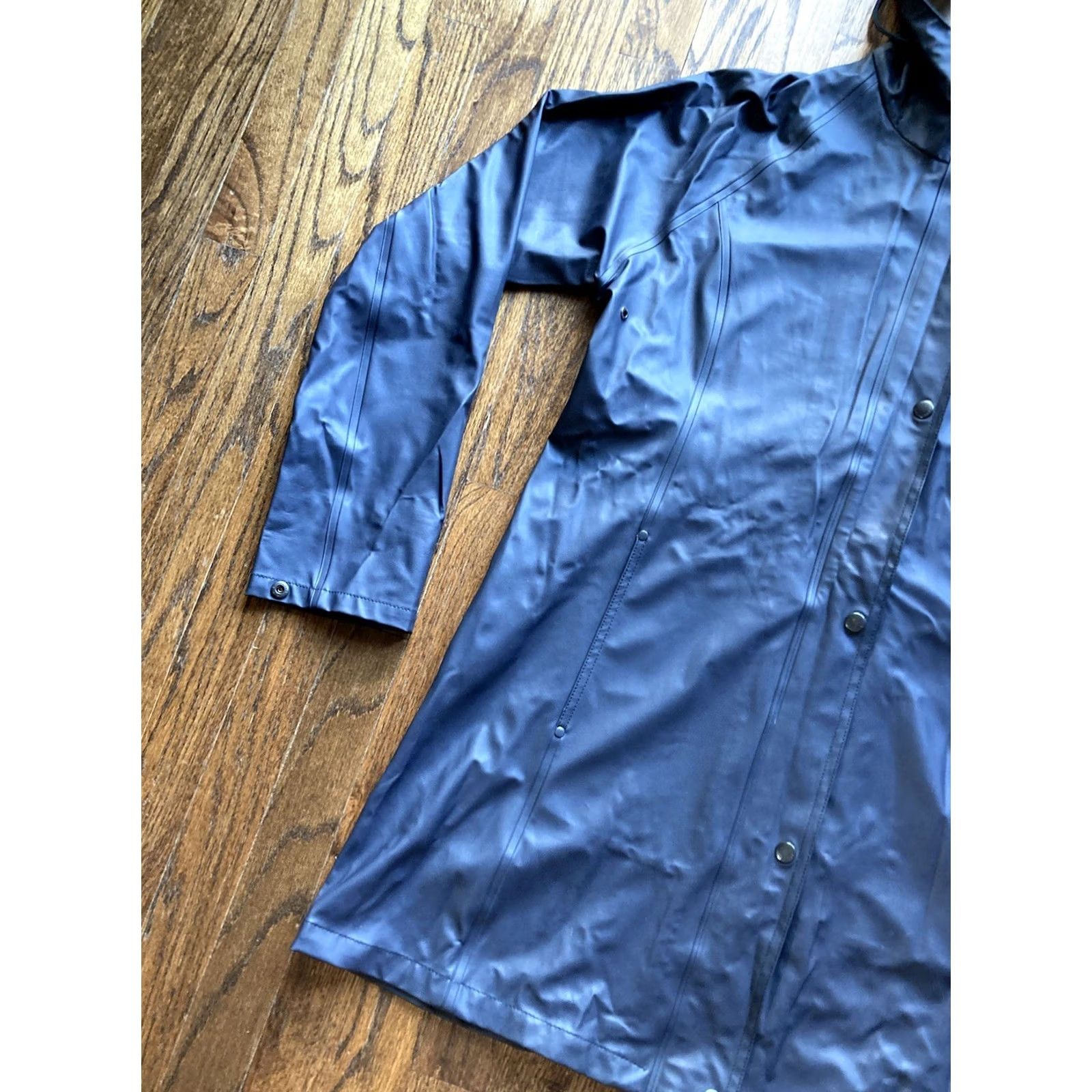 Ilse Jacobsen ILSE JACOBSEN RAINCOAT Womens Coat Hooded Navy Blue Blue RAIN87 Size 2 EU 42 US 2- Men? No Girls? Size XS / US 0-2 / IT 36-38 - 2 Thumbnail