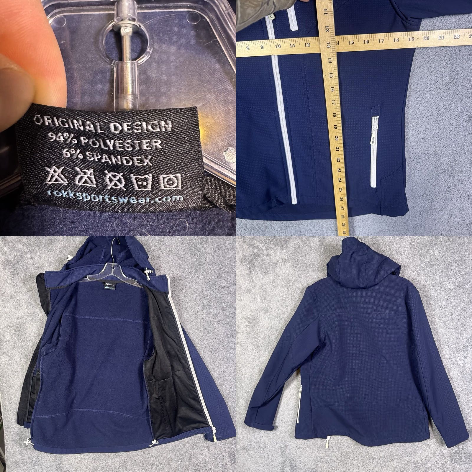 J Brand Rokk Norwegian Brand Jacket Women S 1905 Softshell Tech Full Zip Hooded Parka Blue Size S / US 4 / IT 40 - 8 Thumbnail