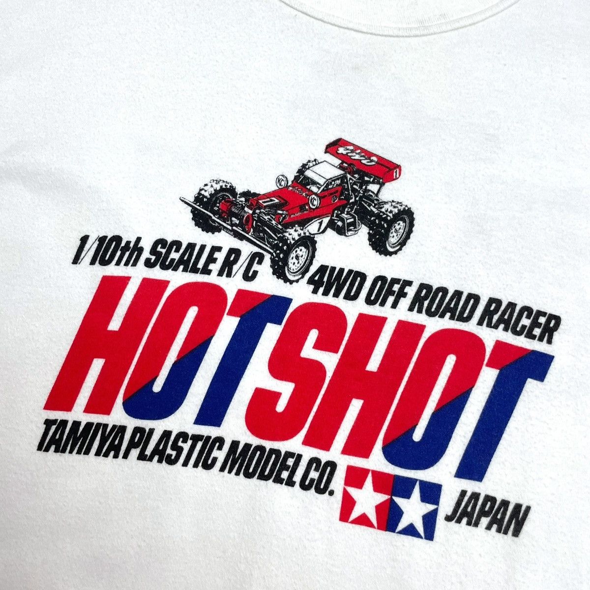 Japanese Brand Vintage 80's Tamiya Plastic Model "HOT SHOT" Tee Size US M / EU 48-50 / 2 - 4 Thumbnail