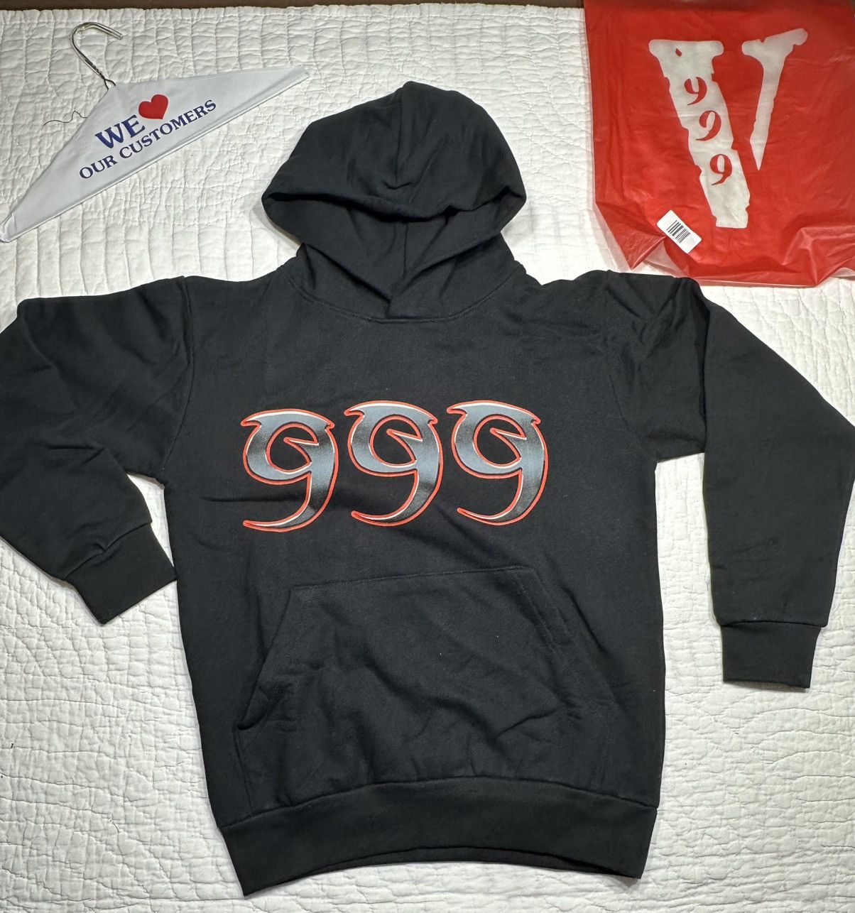 999 Club × Vlone Vlone Juice Wrld 999 Blade Hoodie/Small with Bag