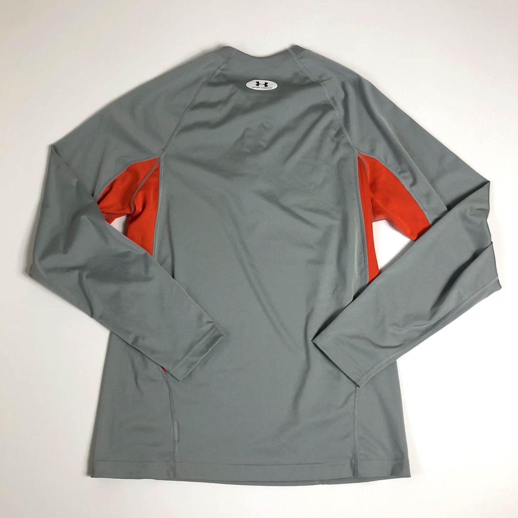 Under Armour Under Armour Mens Long Sleeve 1/4 Zip Performance Shirt Small Gray Orange C209 Size US S / EU 44-46 / 1 - 2 Thumbnail