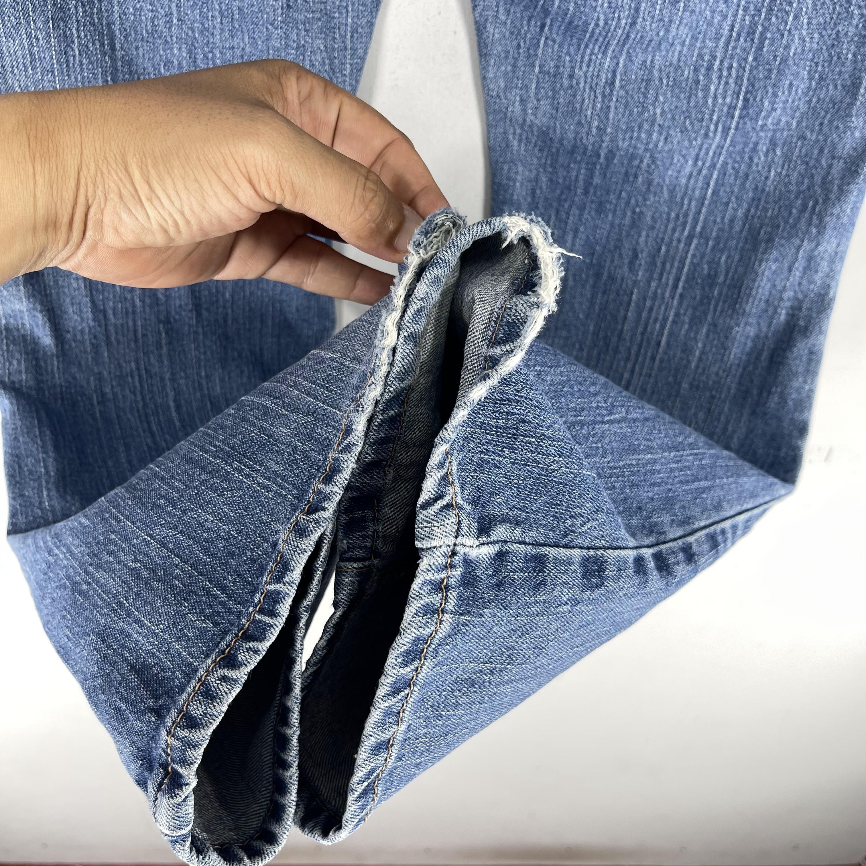 Levi's × Vintage Size 33 Vintage Levis 525 Distressed Low Bootcut Women Jeans Size 33" - 8 Thumbnail