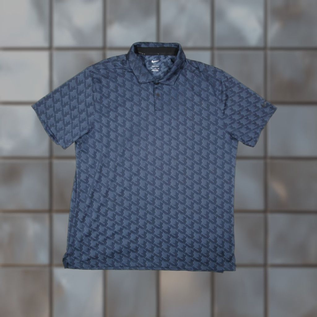 Nike Nike Golf Polo Shirt Mens XL Blue Dri-Fit Vapor Obsidian 100% Polyester Short Sleeve Swoosh Logo Vintage? No—but keep. Size US XL / EU 56 / 4 - 1 Thumbnail