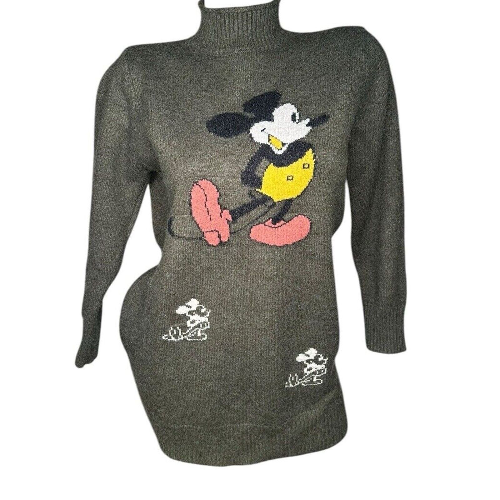 Disney Disney Mickey Mouse Green Tunic Sweater Side Slits Womens M? Size M / US 6-8 / IT 42-44 - 1 Thumbnail