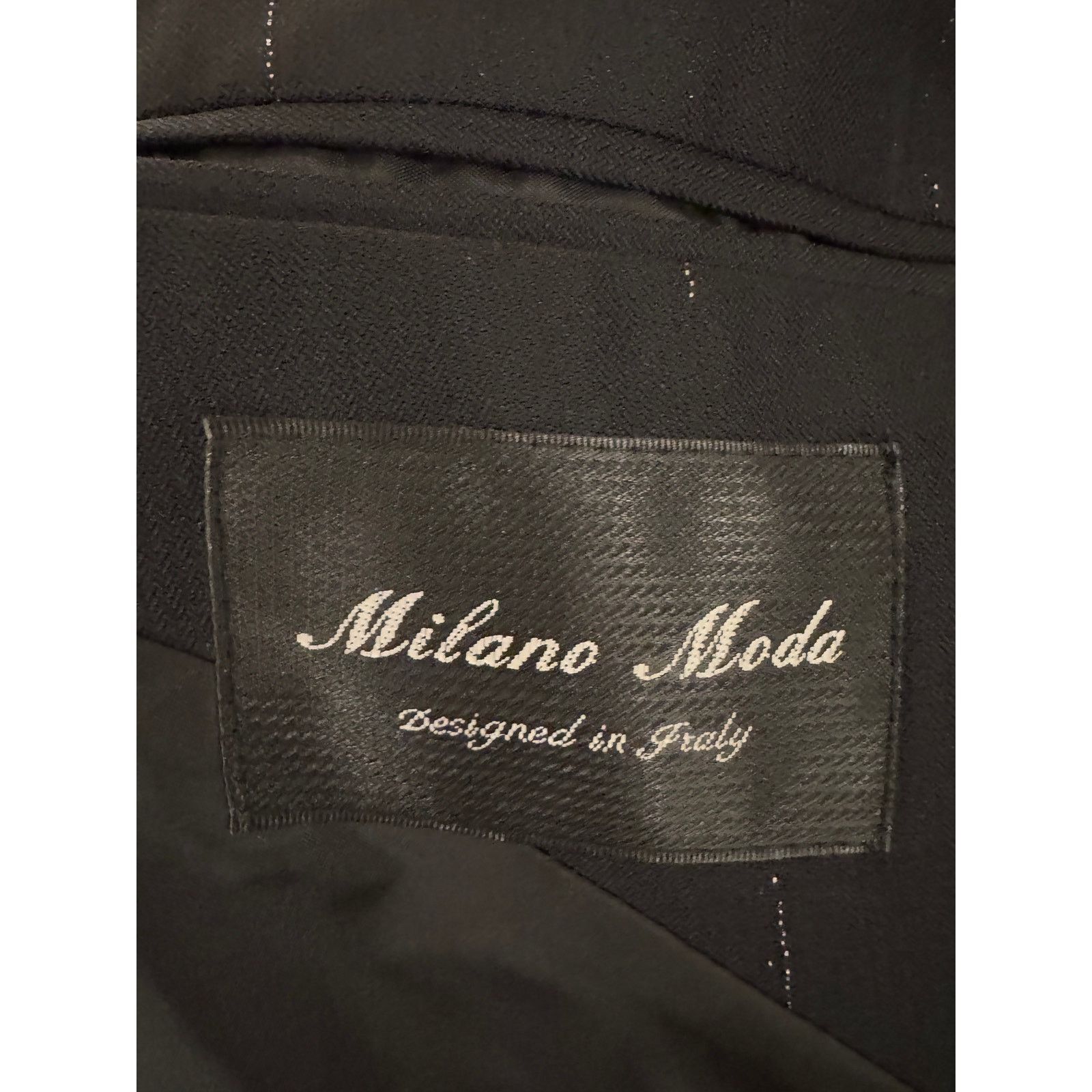 Other Milano Moda NWT Black Wool Full Suit Size 38R - 6 Thumbnail