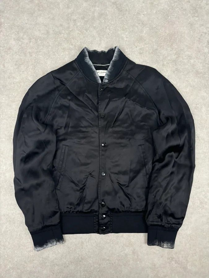 Saint Laurent Paris SS2017 Saint Laurent Moonrise Black Bomber Jacket Size US S / EU 44-46 / 1 - 2 Thumbnail
