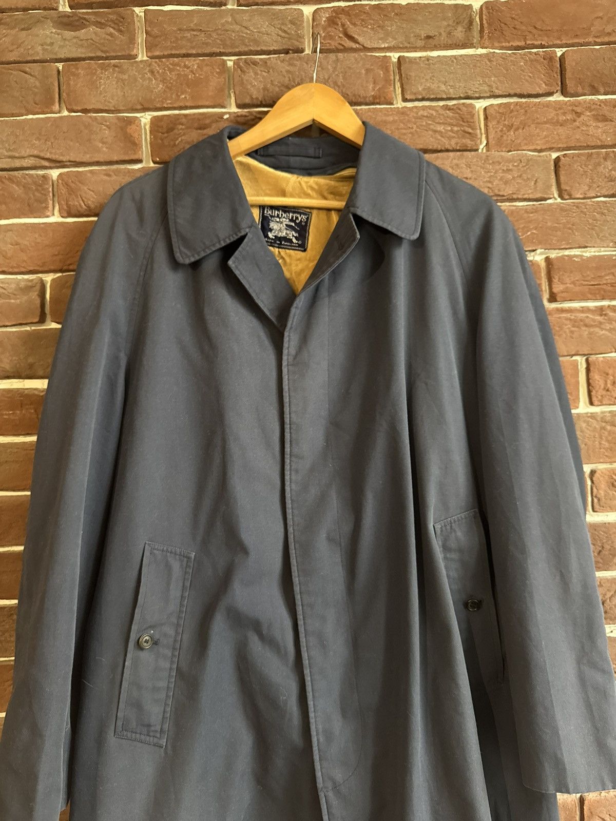 Burberry 60S Vintage Burberrys Nova Check Coat With Underlay Navy Size US L / EU 52-54 / 3 - 3 Thumbnail