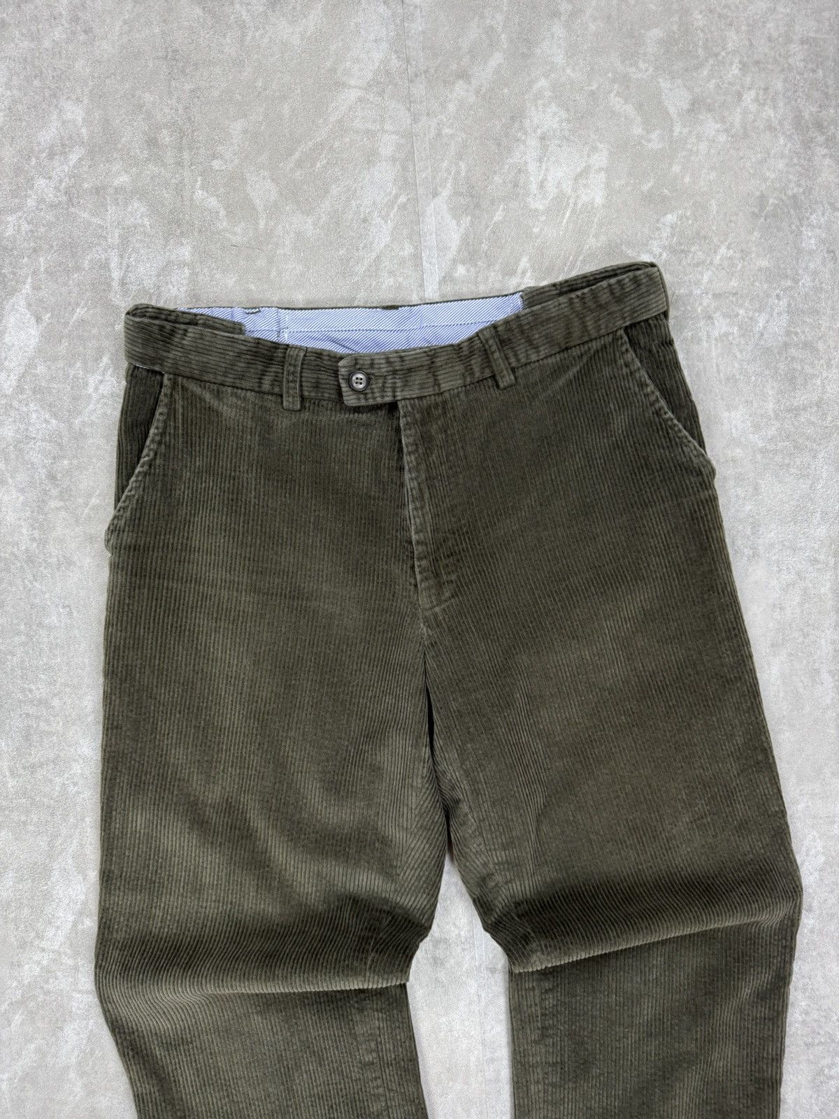 Other Skopes Khaki Corduroy pants flat front Mens velvet trousers Size US 36 / EU 52 - 2 Thumbnail