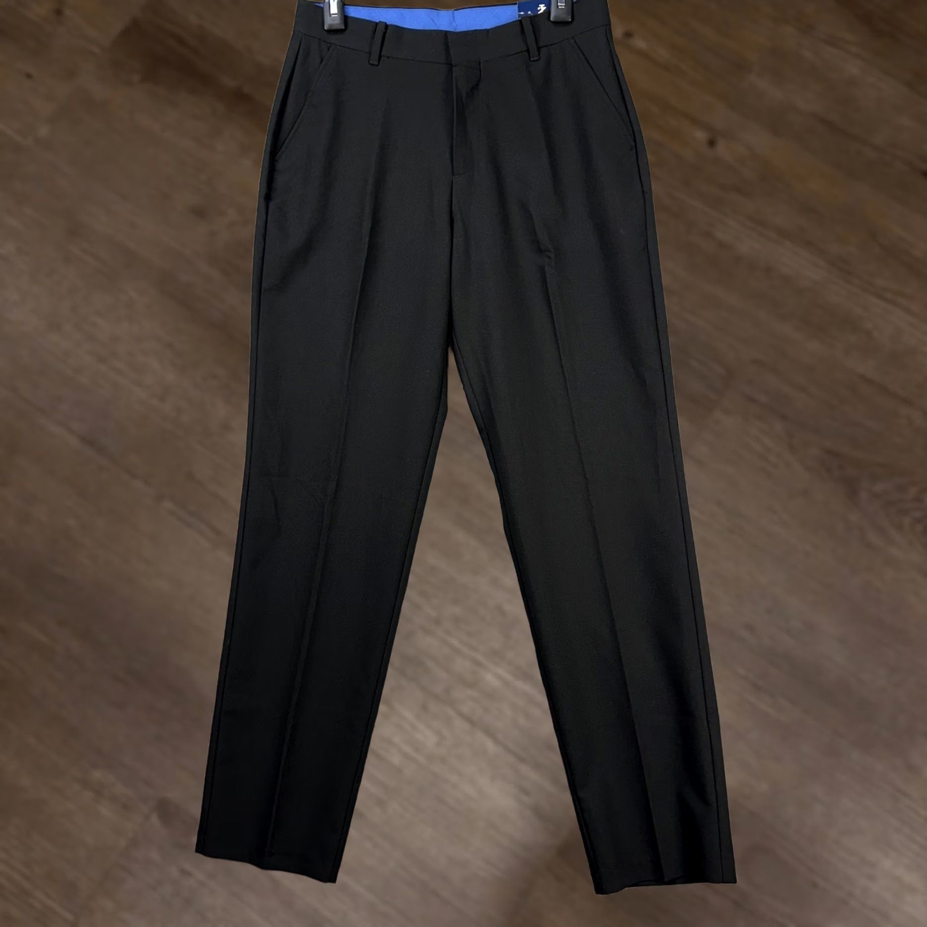 Izod VINTAGE Izod Pants Trouser Womens 18 Black Devant Plat Extensible Flat Front Stretch NEW Size 40" / US 18 - 1 Thumbnail