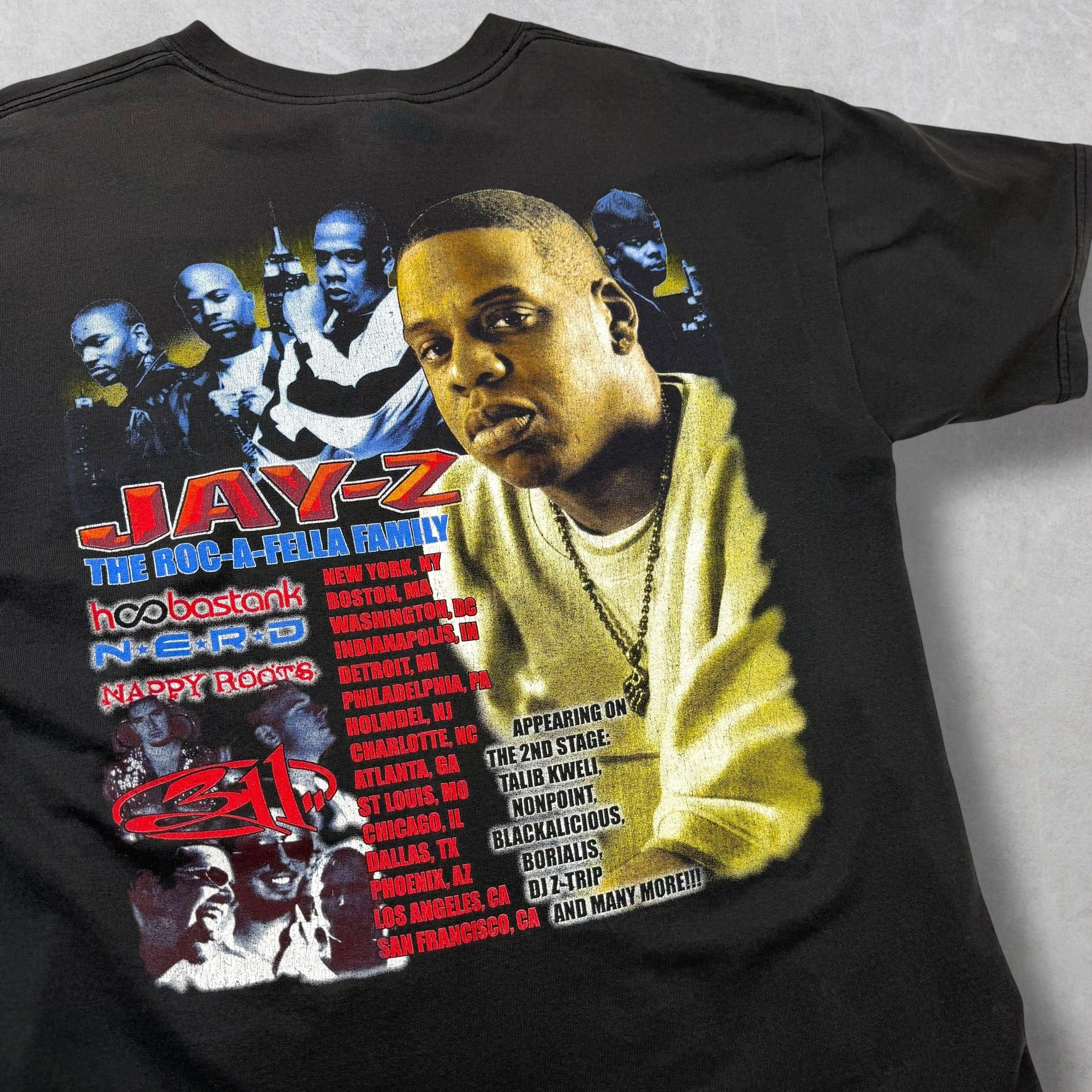 Vintage Vintage 2002 Jay-Z The Roc-A-Fella Family Tee XL Size US XL / EU 56 / 4 - 4 Thumbnail