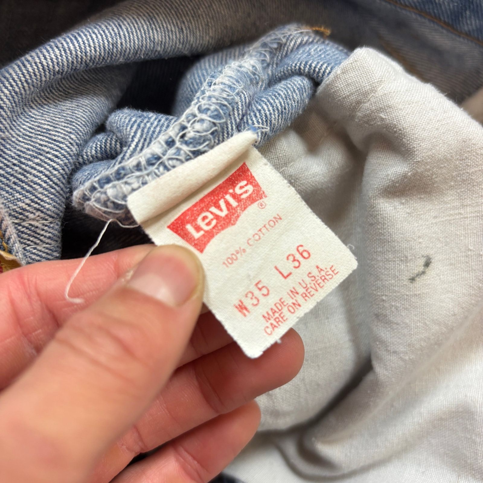 Levi's × Vintage Vintage 80s Levi's 501 XX Straight Leg Jeans 35x36 (32x32) Size US 32 / EU 48 - 10 Thumbnail