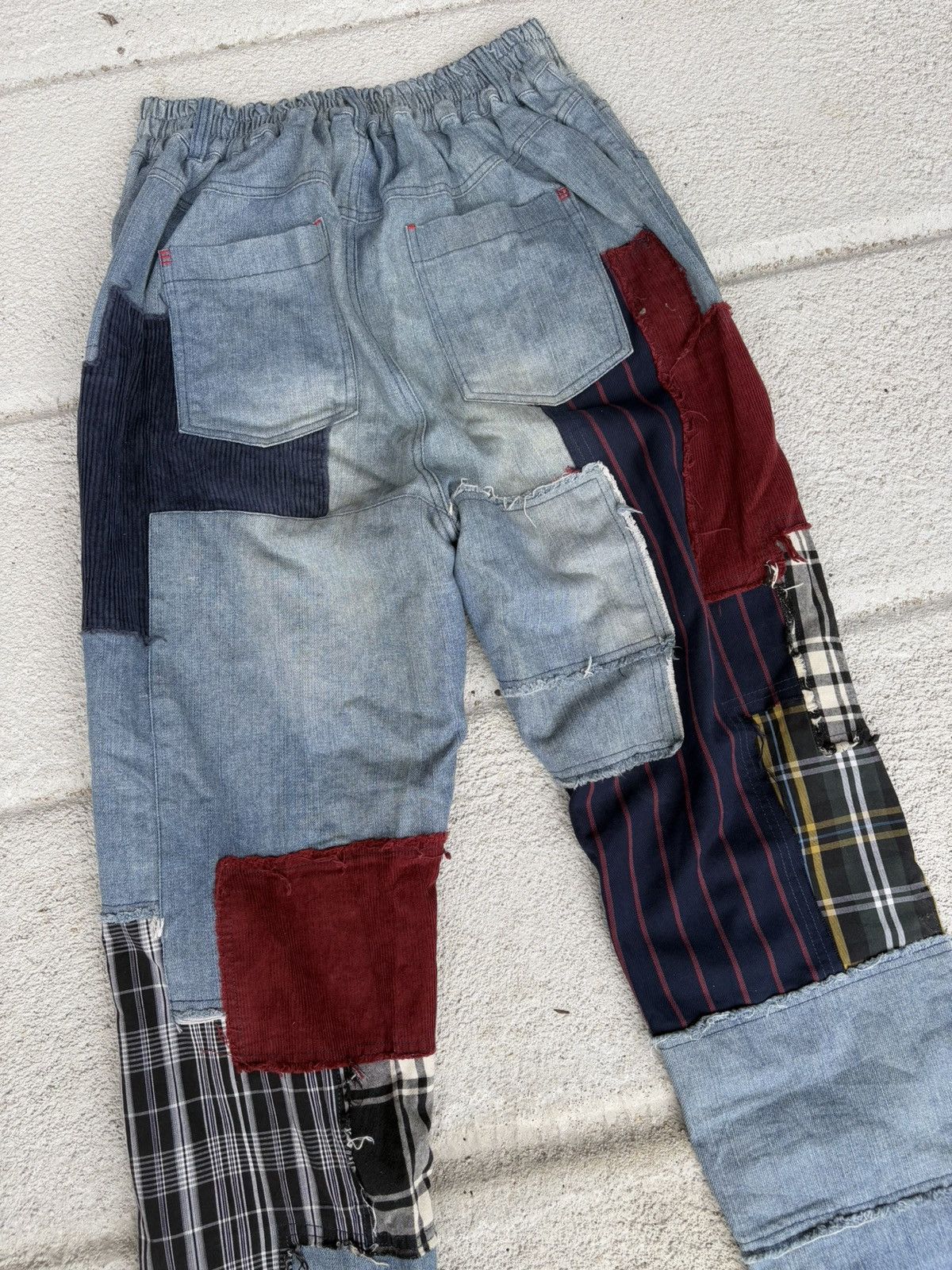 Japanese Brand Japanese Patchwork Denim Kapital Boro Style Elastic Waist Size US 30 / EU 46 - 6 Thumbnail