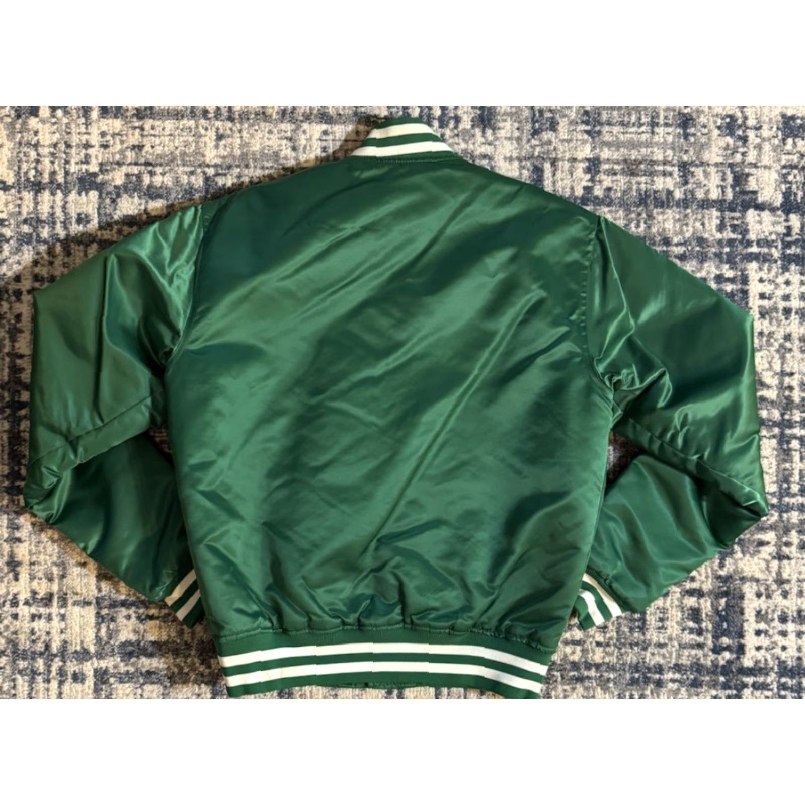 Starter VINTAGE Michigan State Spartans Green Satin Starter Jacket M NCAA OFFICIAL Bomber Jacket Mens 80s College Sports Satin Lined Pockets Size US M / EU 48-50 / 2 - 5 Thumbnail