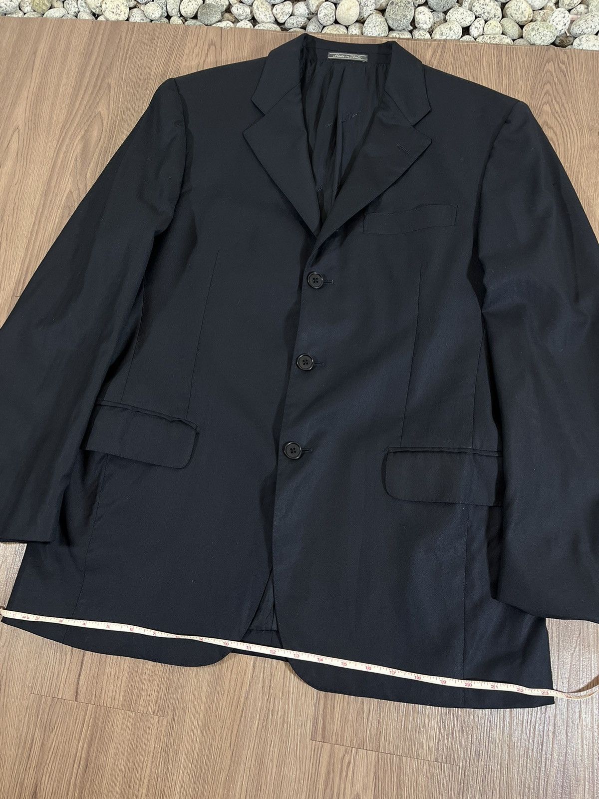 Salvatore Ferragamo Salvatore Ferragamo Midnight Black Tailored Blazer Size 50L - 17 Thumbnail