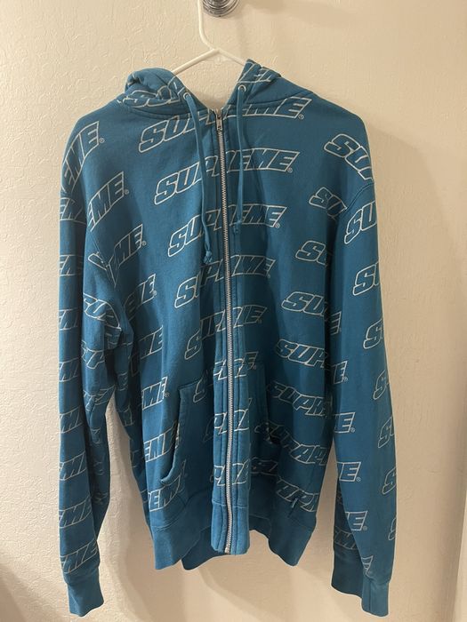 Supreme repeat hotsell zip up hoodie