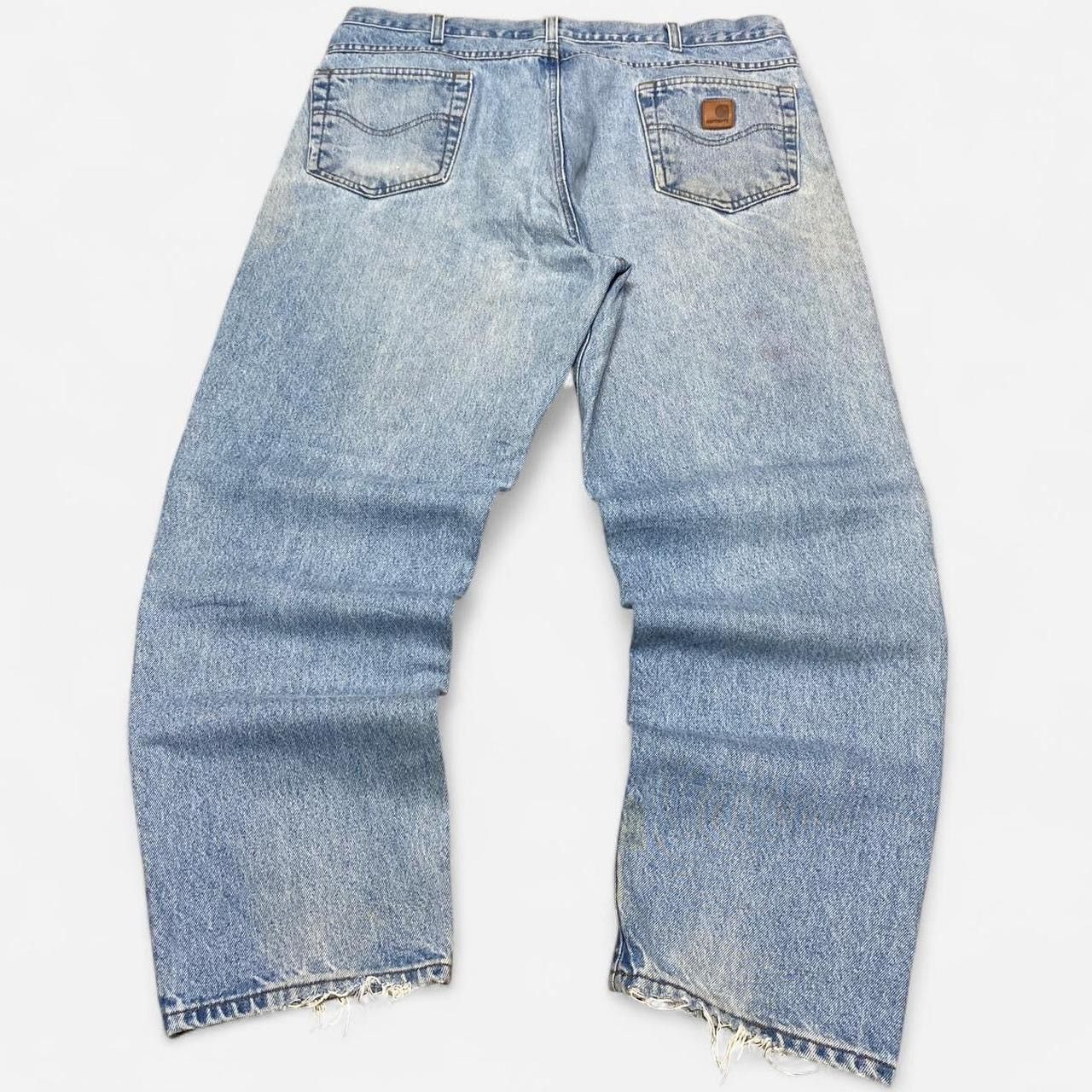 Carhartt Vintage carhartt light washed denim distressed jeans Size US 36 / EU 52 - 6 Thumbnail