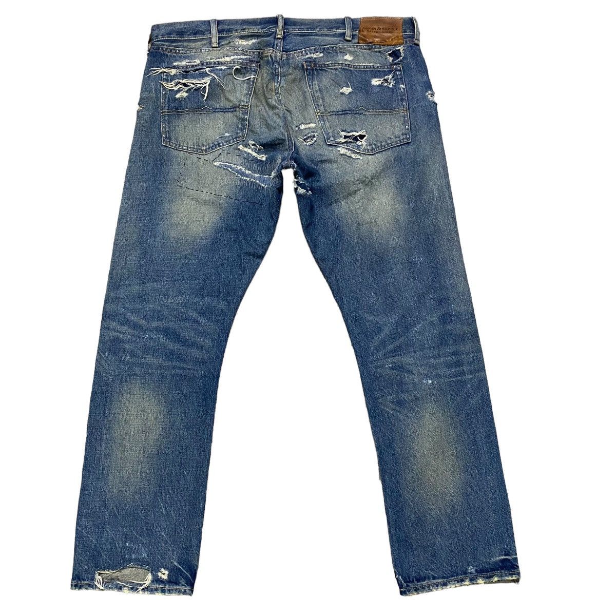 Denim & Supply Ralph Lauren Denim And Supply Ralph Lauren Distress Denim Patchwork Jeans Size US 38 / EU 54 - 2 Thumbnail