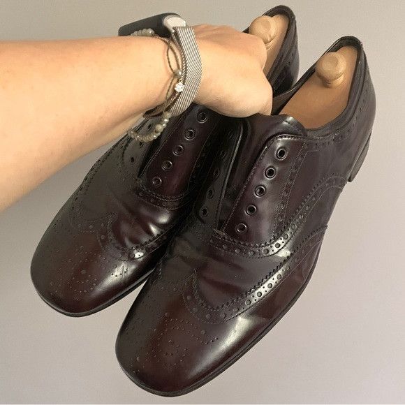 Prada Prada Brown Leather Wingtip Brogues Dress Shoes - 9.5 🇮🇹 Size US 9.5 / EU 42-43 - 5 Thumbnail