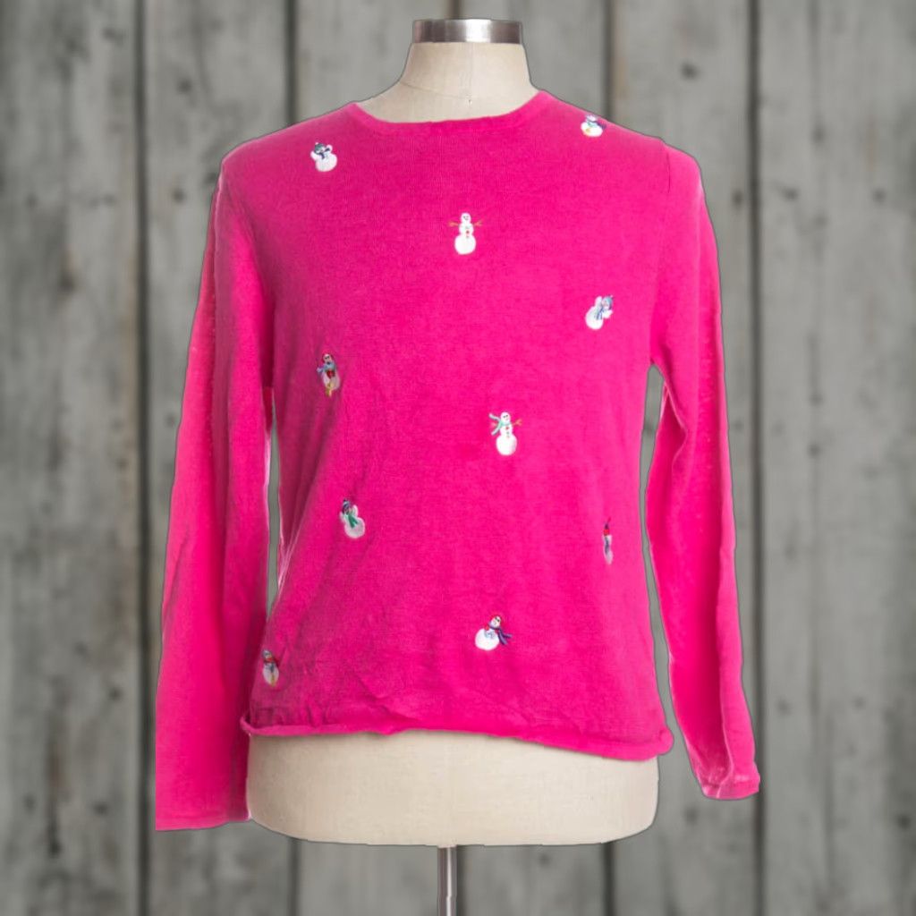 Other VINTAGE Other Ugly Christmas Pullover Shirt Adult Large Ramie / Cotton Snowmen Designers Originals Studio Men Women XL Christmas Flair 1950s-1960s Size L / US 10 / IT 46 - 1 Preview