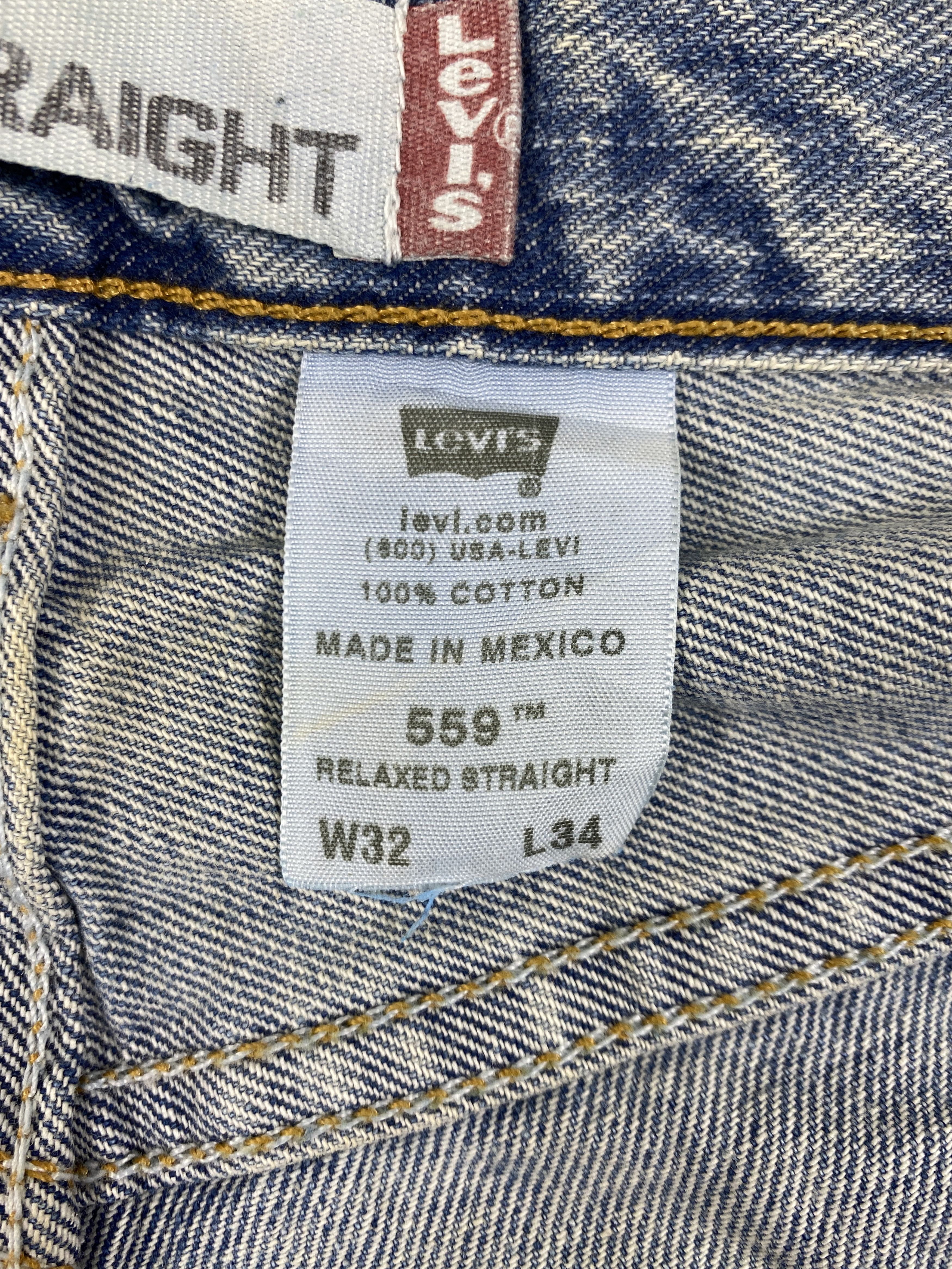 Levi's Vintage Levi's 559 Relaxed Straight Denim 32 x 33.5 -JN725 Size US 32 / EU 48 - 9 Thumbnail