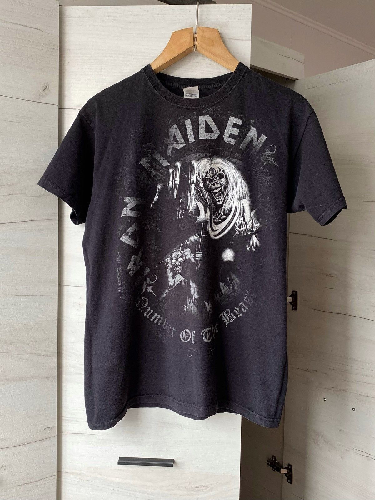 Fruit Of The Loom Iron Maiden Number Beast Vintage Band T-Shirt Metal Size US M / EU 48-50 / 2 - 1 Thumbnail