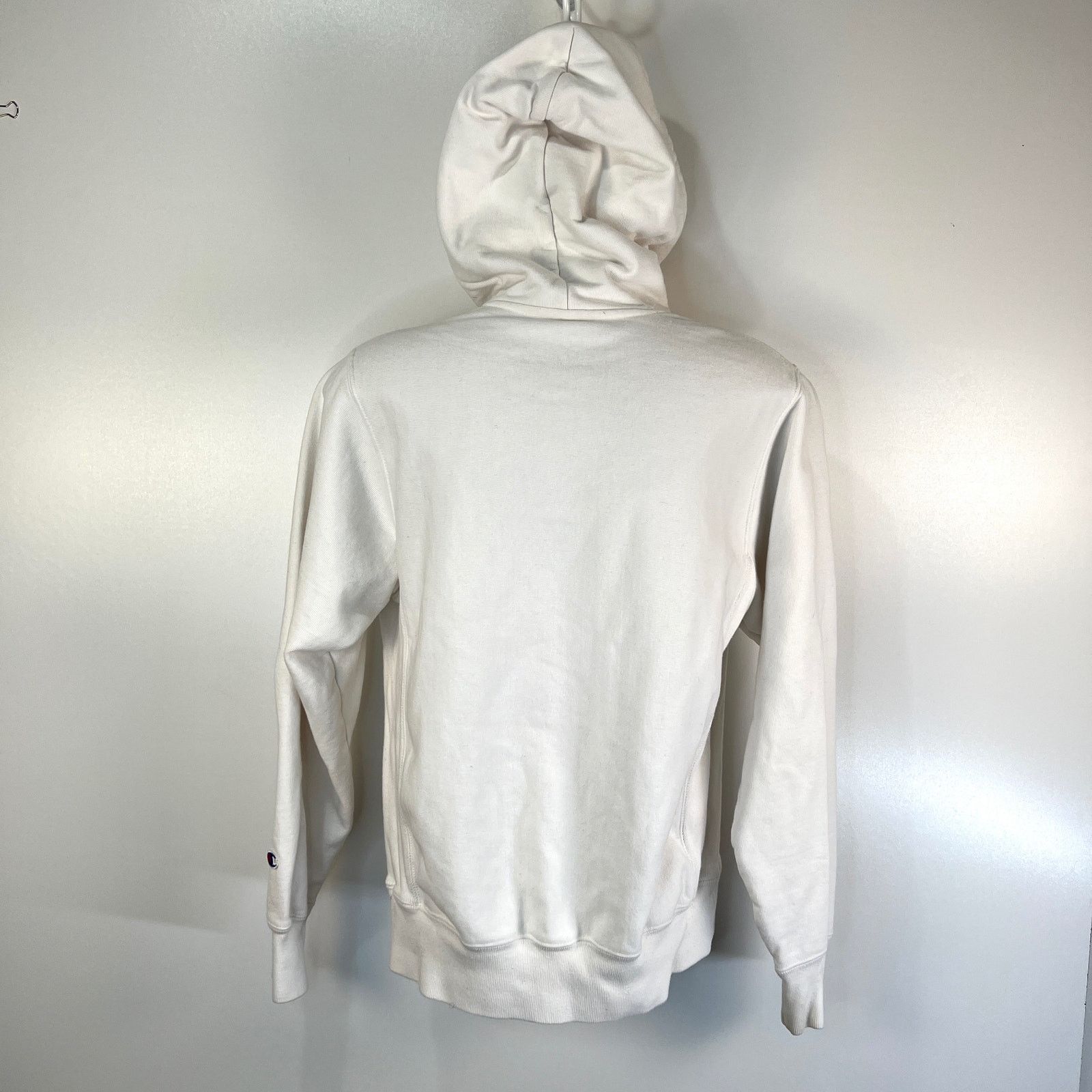 Champion Champion Reverse Weave White Hoodie Logo Script Spellout Size US S / EU 44-46 / 1 - 7 Thumbnail