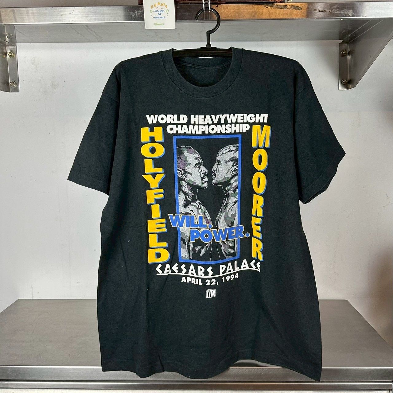 Vintage 1994 Evander Holyfield VS Michael Moore Boxing Tee