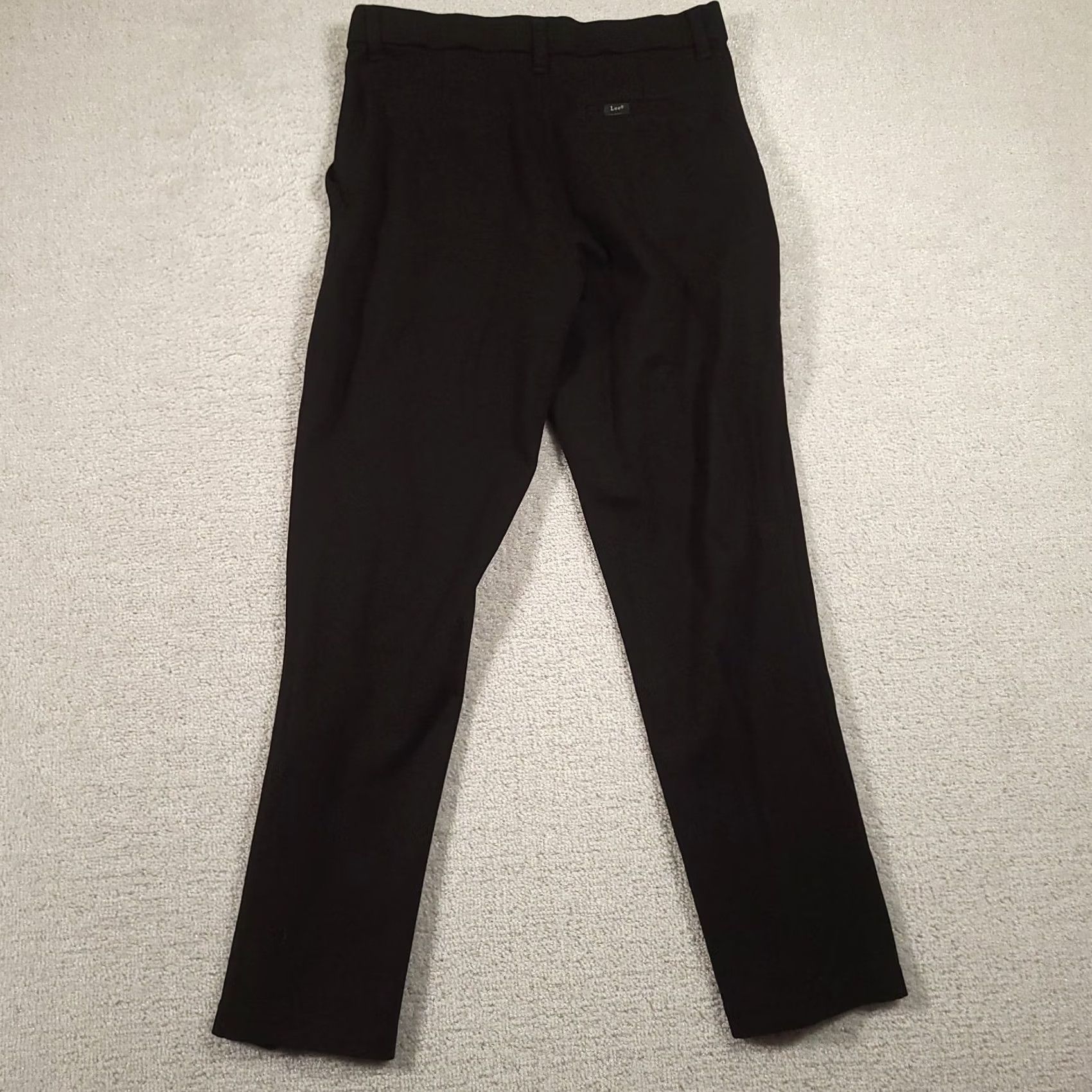 Lee Lee Comfort Pants Pull On Womens 10 Black Stretch Waistband Chino Straight Leg Size 32" / US 10 / IT 46 - 7 Thumbnail