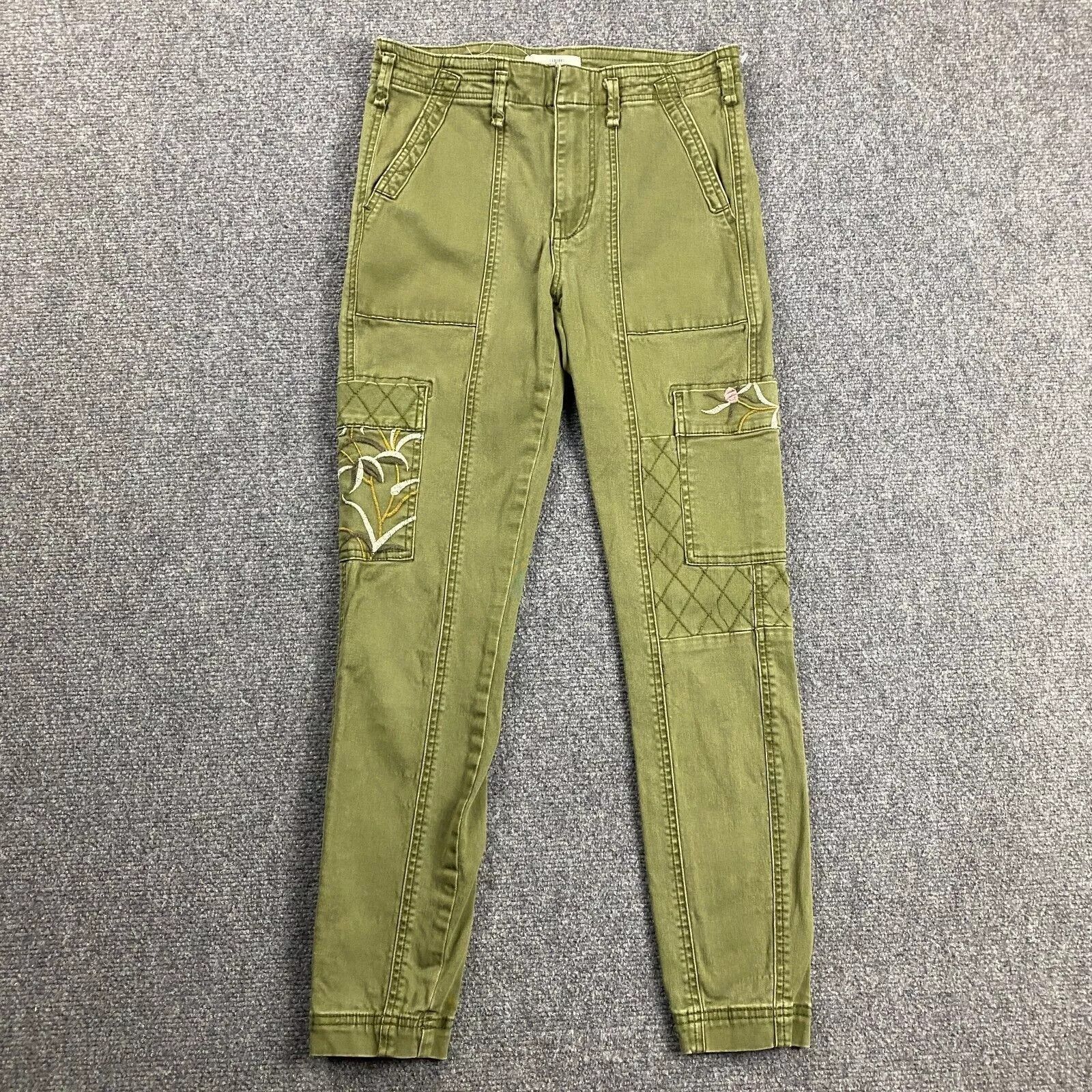 Anthropologie Anthropologie Pants Women's 27 Cargo Ankle Chino Distressed Size 27" / US 4 / IT 40 - 1 Thumbnail