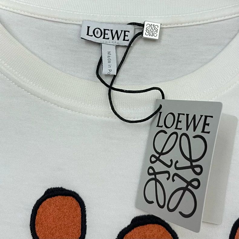 Loewe LOEWE White balloon flower embroidered logo short sleeve T Size XS / US 0-2 / IT 36-38 - 6 Thumbnail