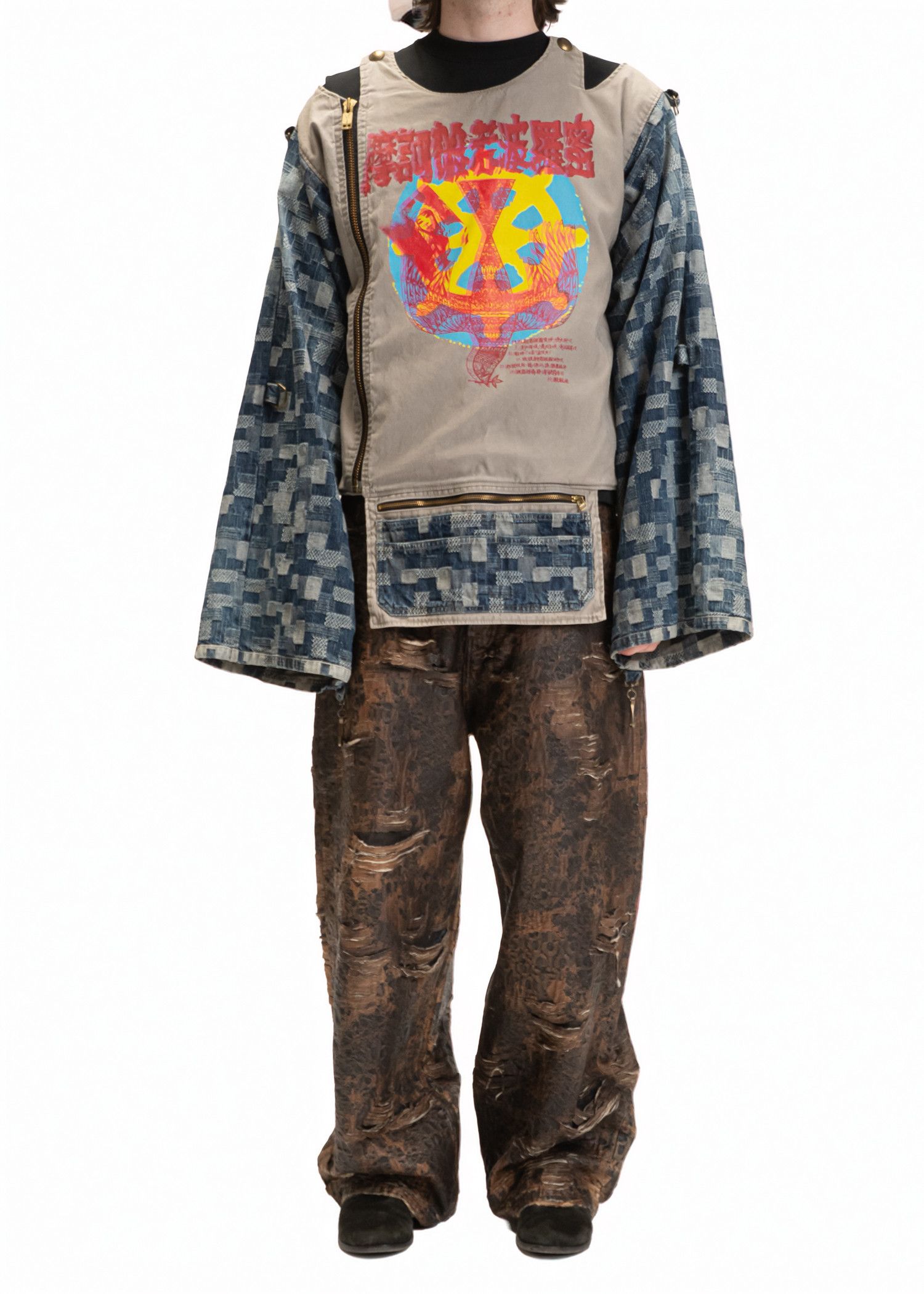 Blackmeans Blackmeans Destroy Boro Top Size US M / EU 48-50 / 2 - 5 Thumbnail