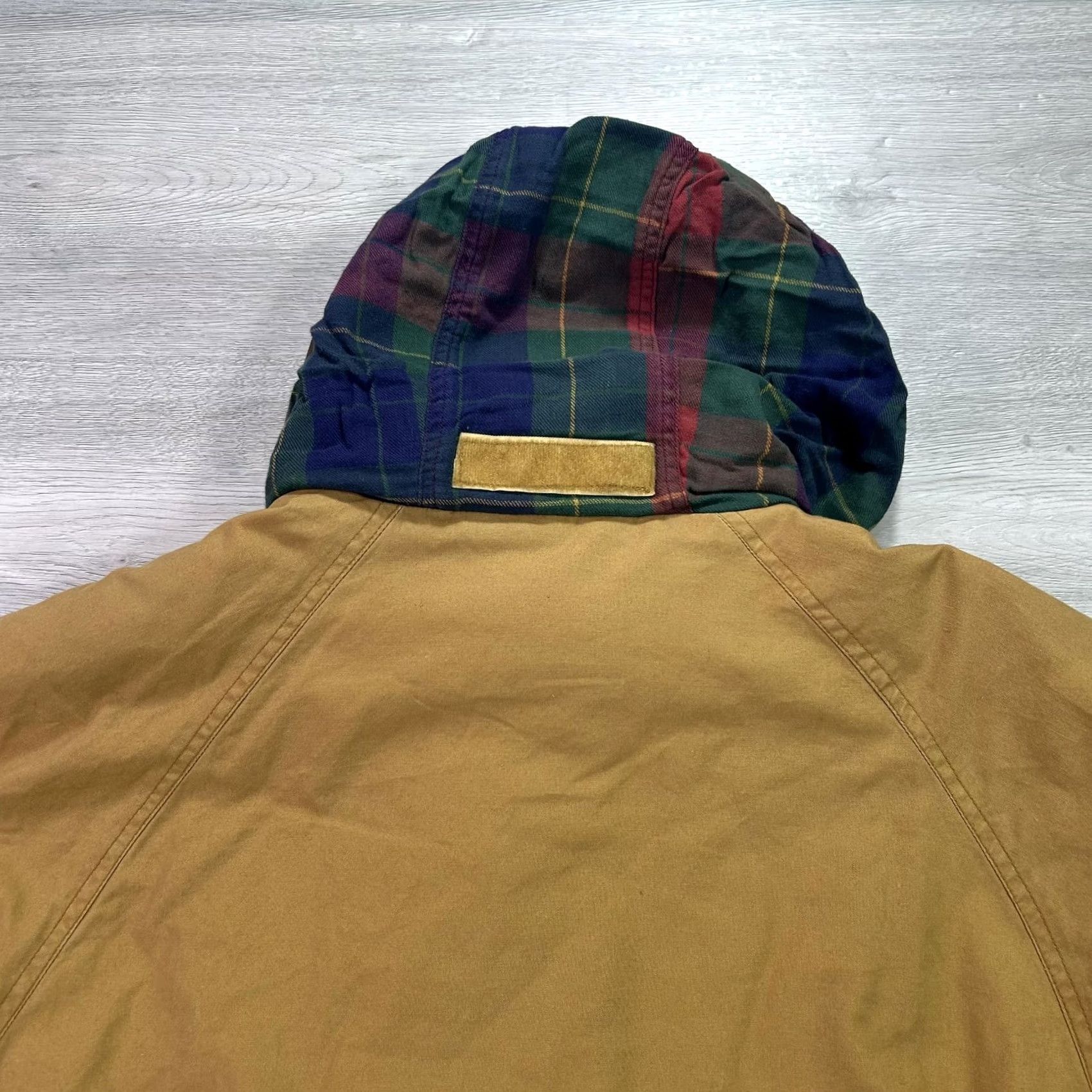 Vintage VINTAGE J.L. Colebrook Jacket Mens M Brown Hooded Canvas Parka Dijon Plaid Lining VTG Size US M / EU 48-50 / 2 - 5 Thumbnail