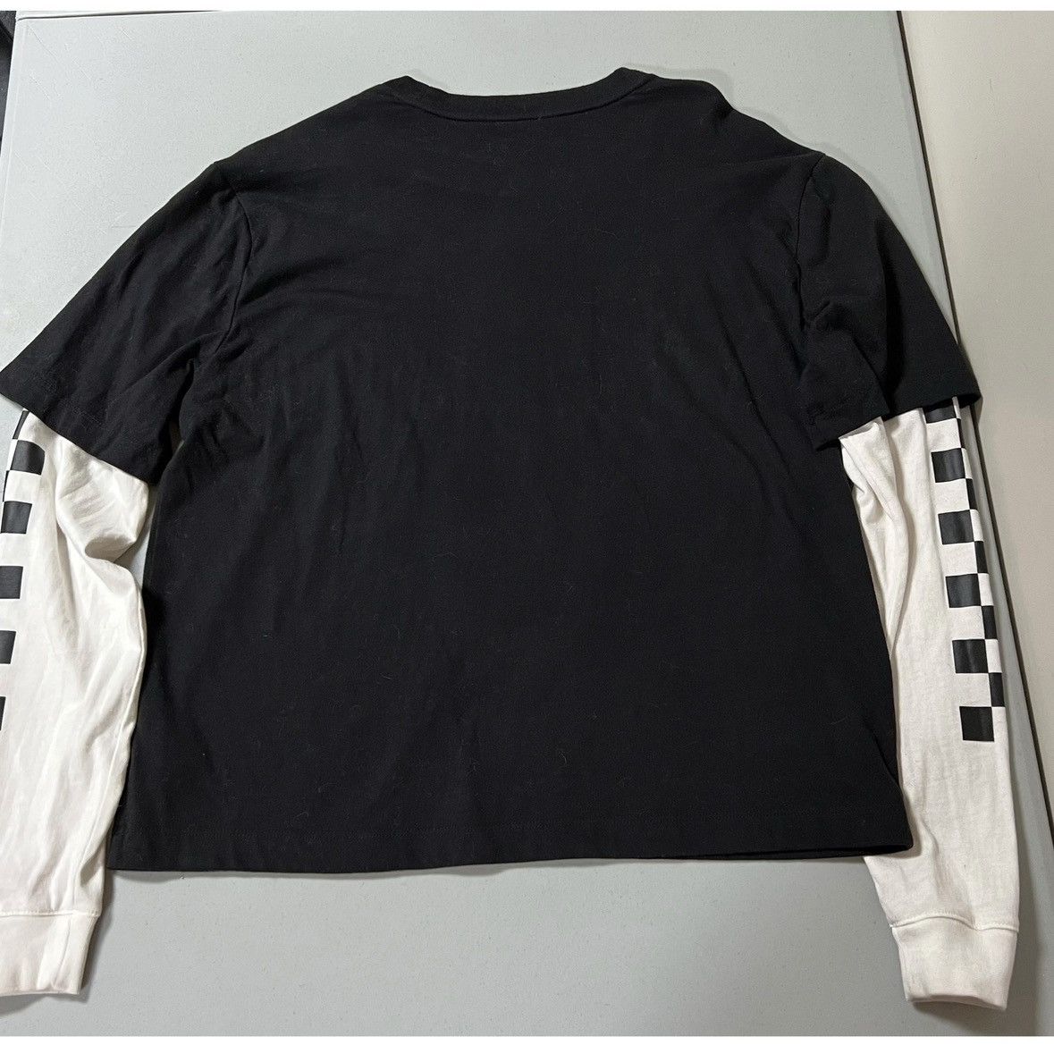 Vans Vans Checkered 2-in-1 Long Sleeve Tee T-Shirt Top Size S 🏁🖤 Size US S / EU 44-46 / 1 - 2 Thumbnail