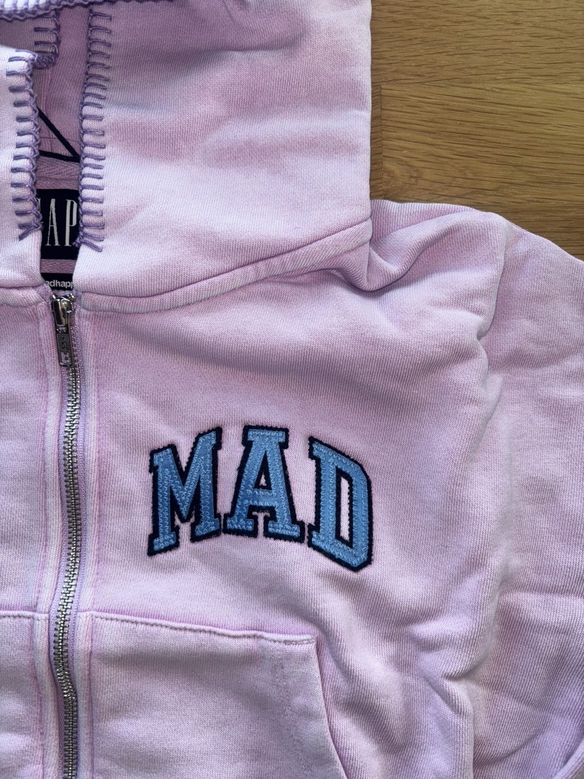 Gap × Madhappy Gap x MadHappy Lavender Full Zip Cropped Mad Logo Hoodie Size S / US 4 / IT 40 - 4 Thumbnail