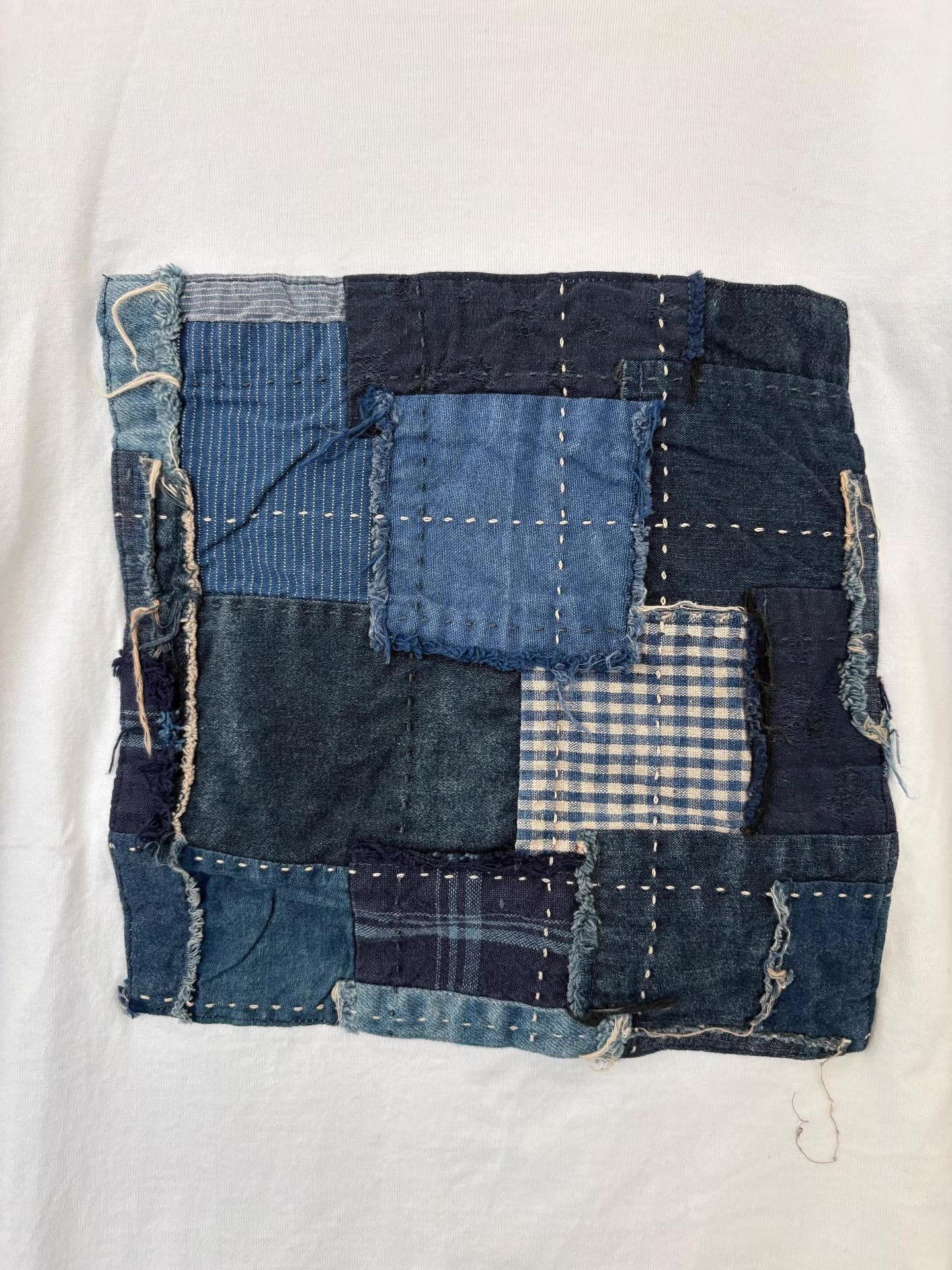 KUON Kuon Men's Sashiko Patch T‑Shirt Ｑ21 Size US M / EU 48-50 / 2 - 2 Thumbnail