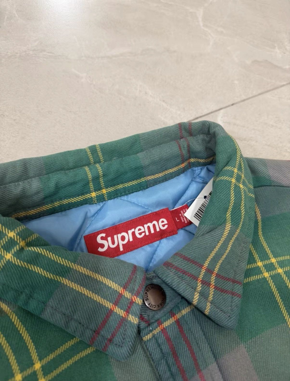 Supreme Supreme SS26 WEEK1 Quilted Lined Flannel Snap Shirt J34 Size US M / EU 48-50 / 2 - 4 Thumbnail