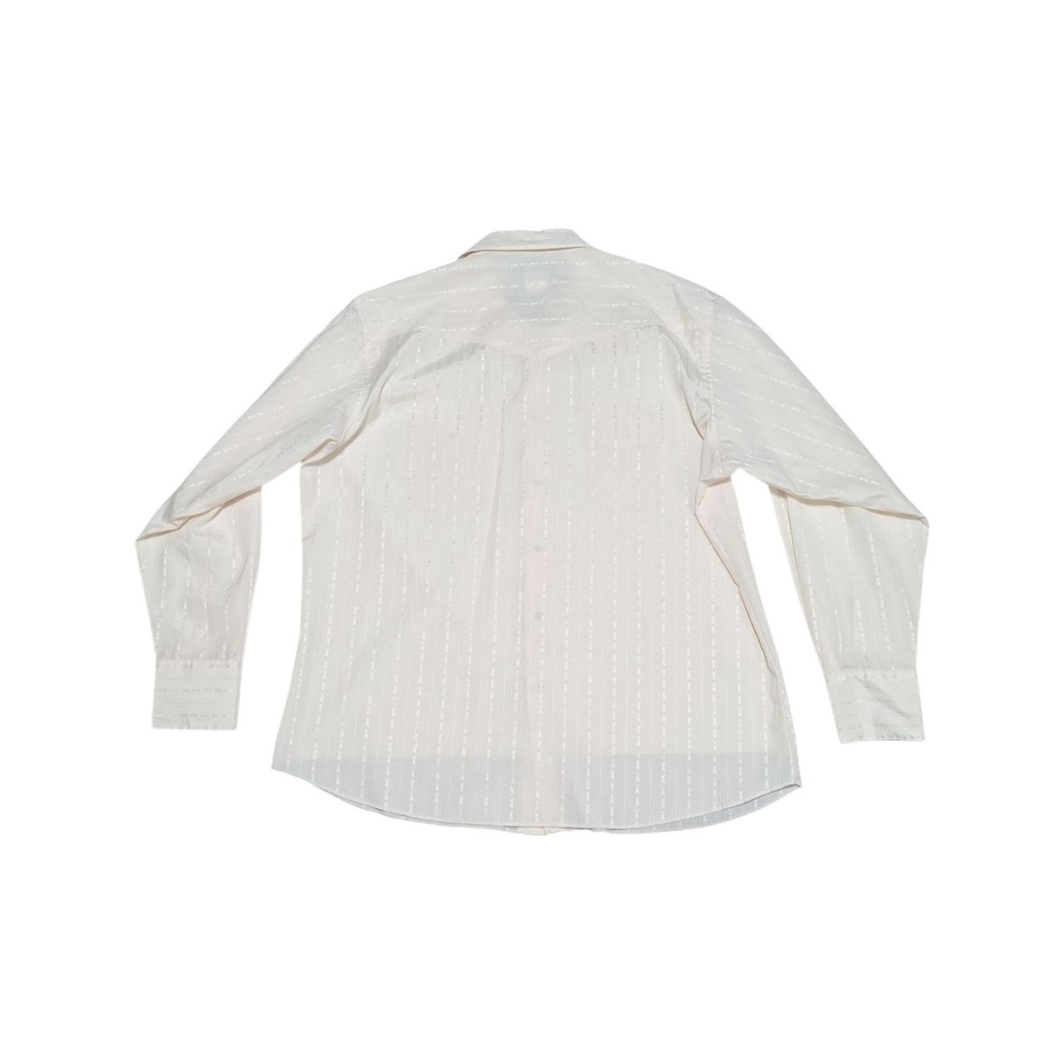 Wrangler Vintage Wrangler Pearl Snap Button Down Shirt Cream Western Size US XL / EU 56 / 4 - 2 Thumbnail
